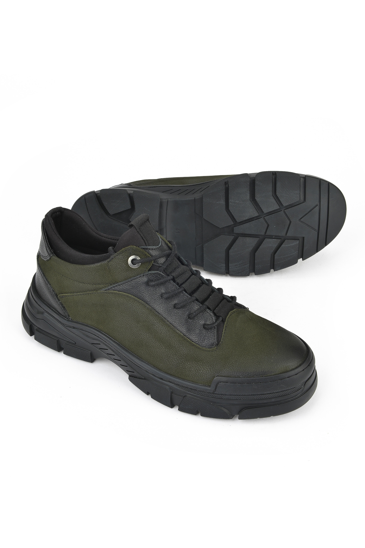 Erkek Hakiki Deri Ayakkabı 1431040ZK2309 Haki - Görsel 5