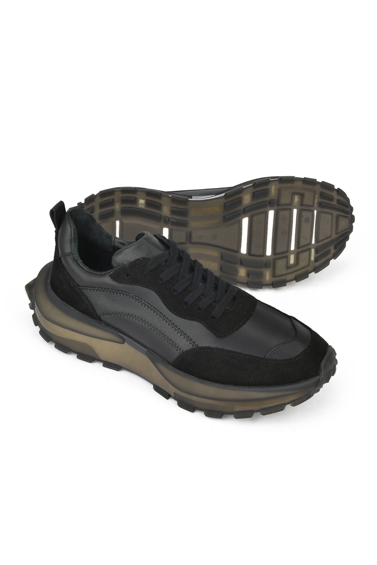 Erkek Hakiki Deri Sneaker 1431042Z7015 Siyah - Görsel 5