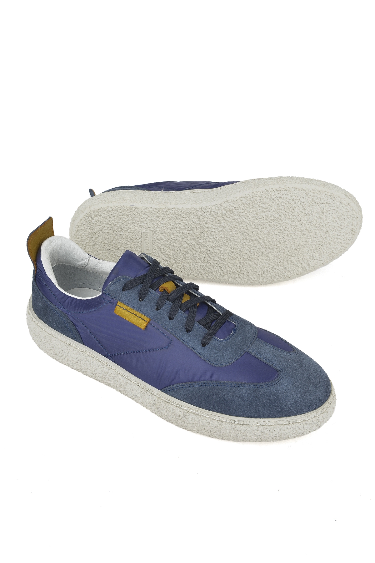 Erkek Hakiki Deri Sneaker 1431026Z219 Mavi - Görsel 5