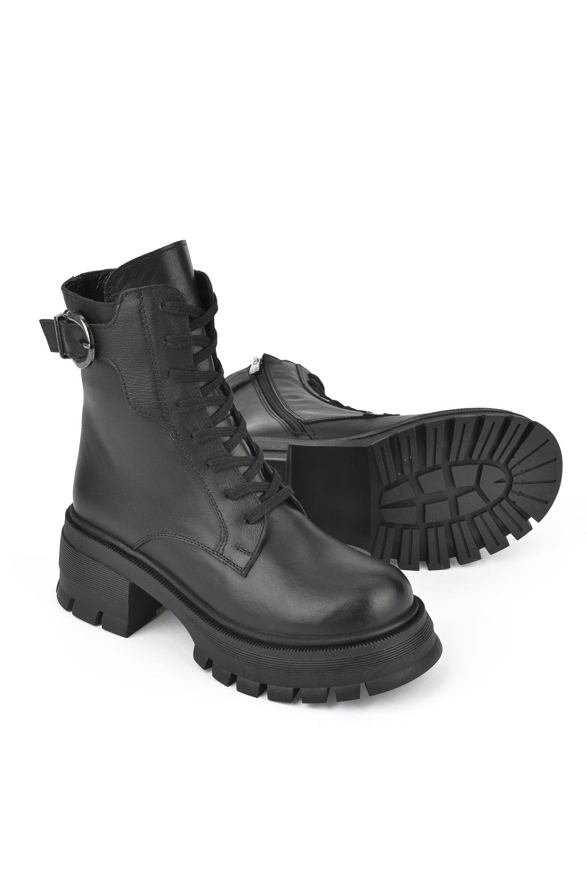 Kadın Hakiki Deri Bot 143359Z616 Siyah - Görsel 5