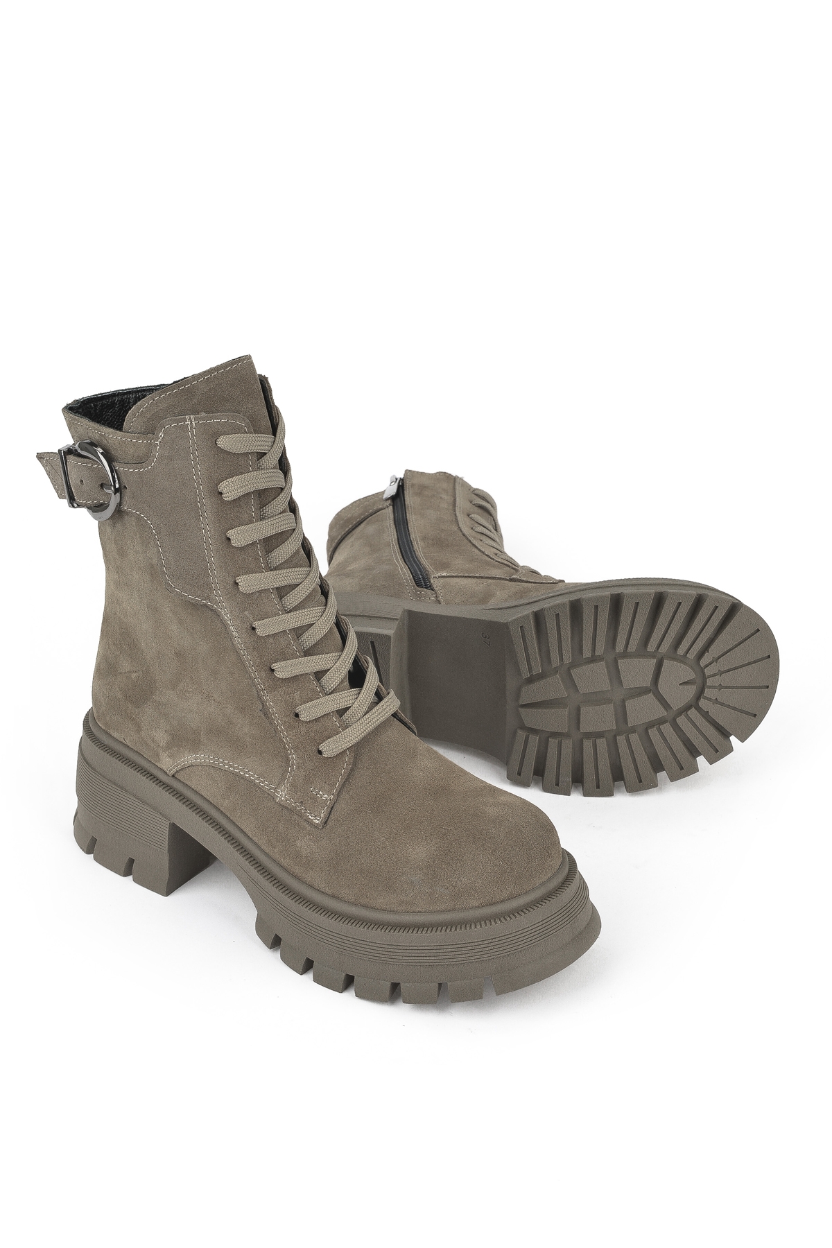 Kadın Hakiki Deri Bot 143359Z6162 Vizon - Görsel 5