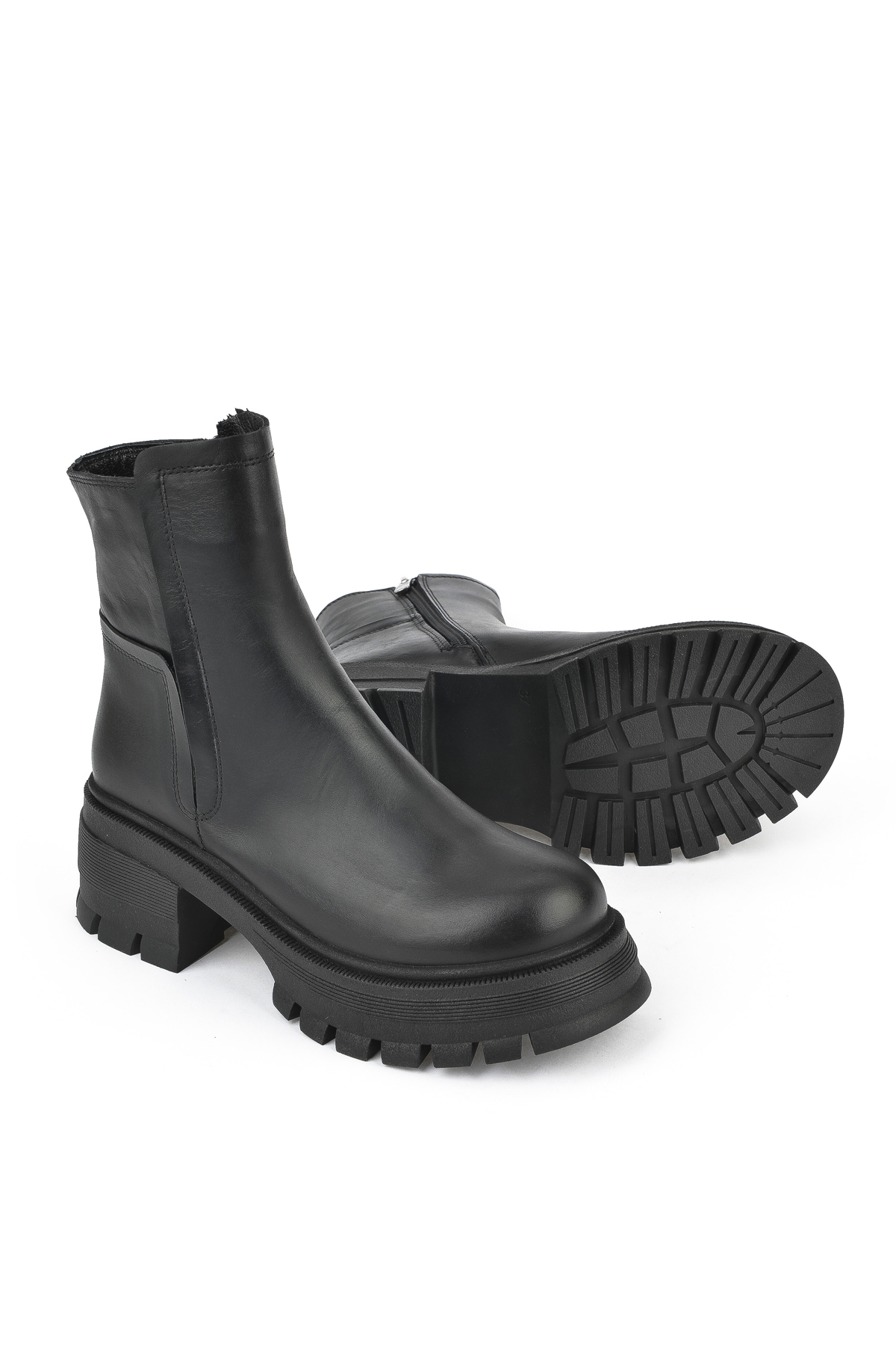 Kadın Hakiki Deri Bot 143359Z615 Siyah - Görsel 5