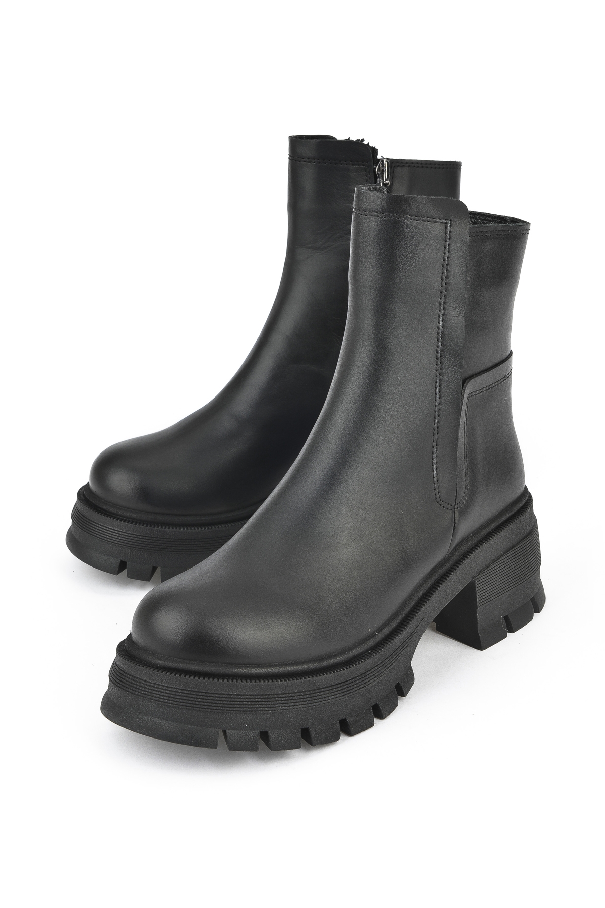 Kadın Hakiki Deri Bot 143359Z615 Siyah - Görsel 6