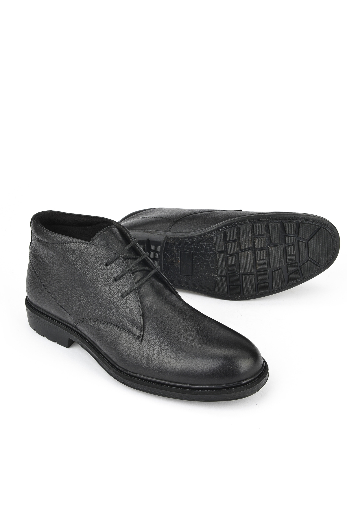 Erkek Hakiki Deri Bot 14319Z7074 Siyah - Görsel 5
