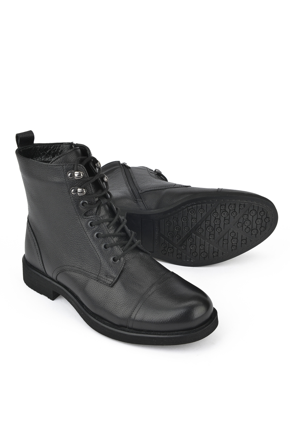 Erkek Hakiki Deri Bot 14319Z7019 Siyah - Görsel 5