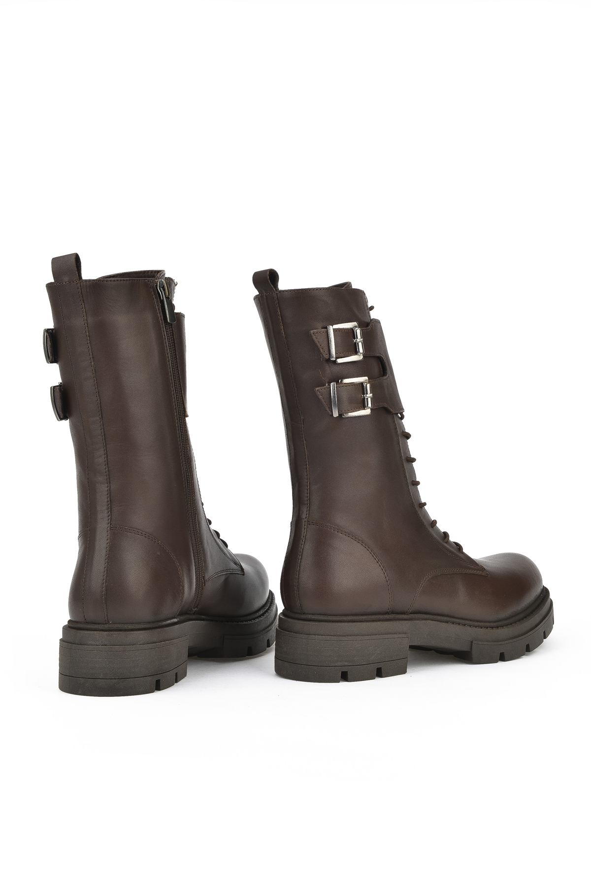 Kadın Hakiki Deri Bot 14319Z66382 Kahve - Görsel 4