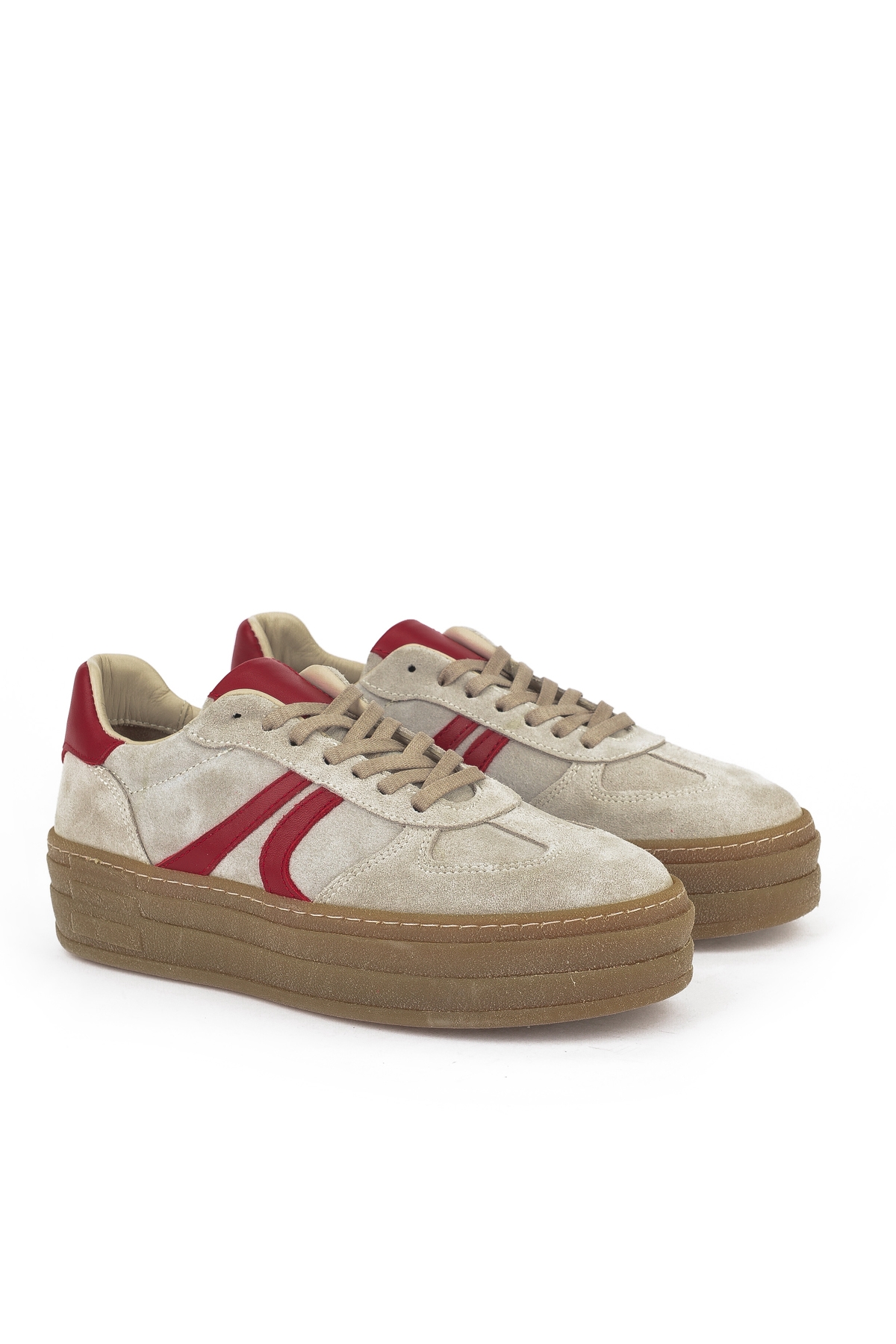 Kadın Hakiki Deri Sneaker 1431000Z6640 Bej - Görsel 3