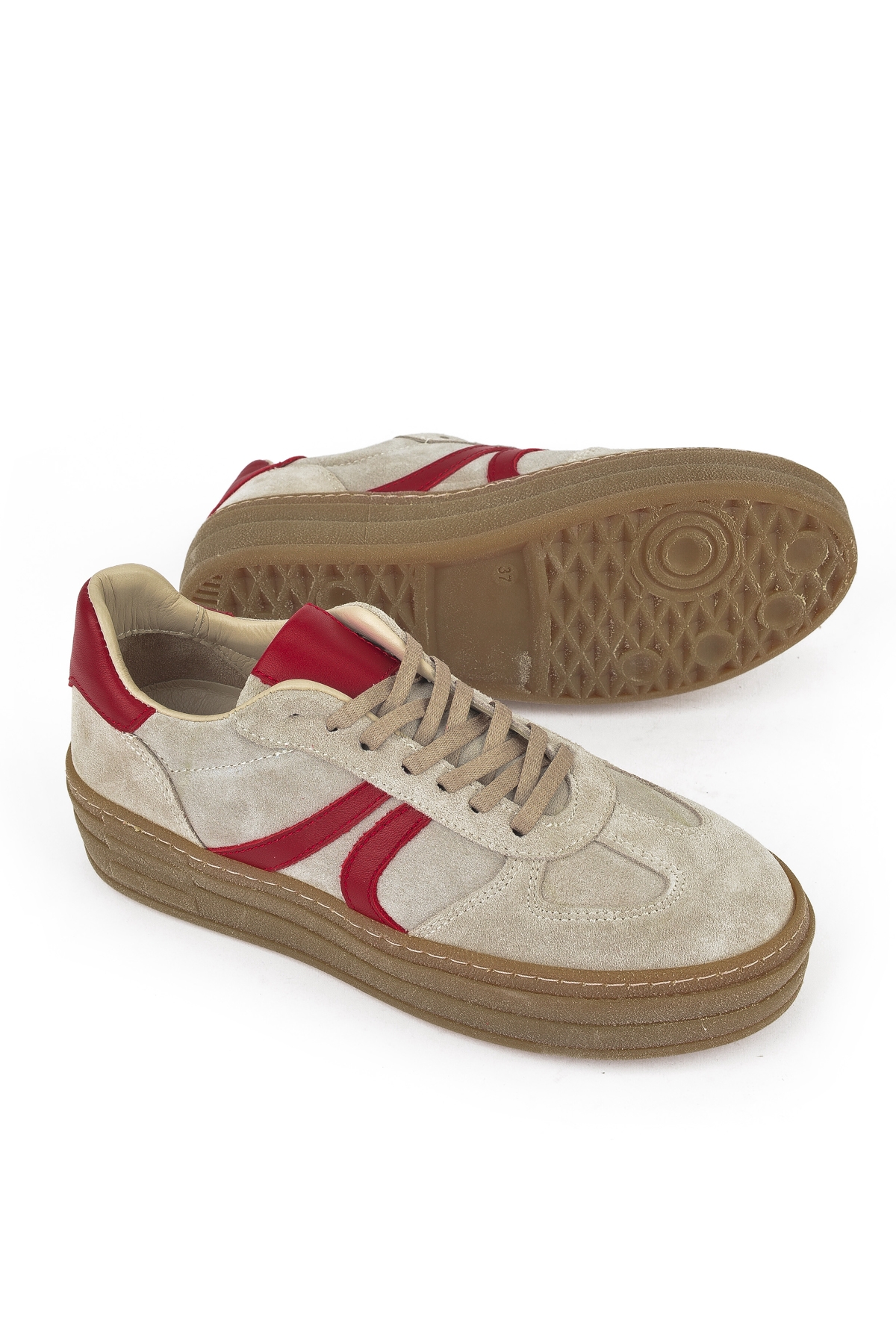 Kadın Hakiki Deri Sneaker 1431000Z6640 Bej - Görsel 5