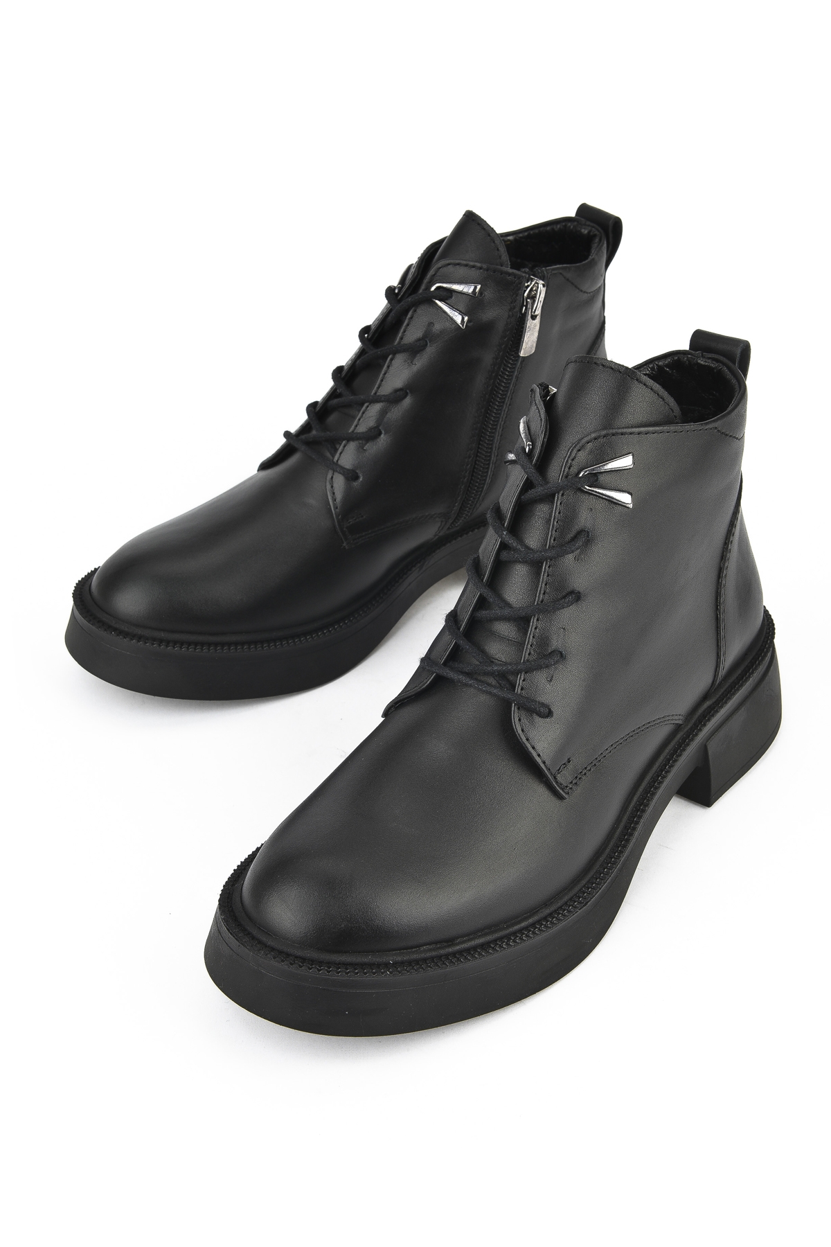 Kadın Hakiki Deri Bot 143359Z326 Siyah - Görsel 6