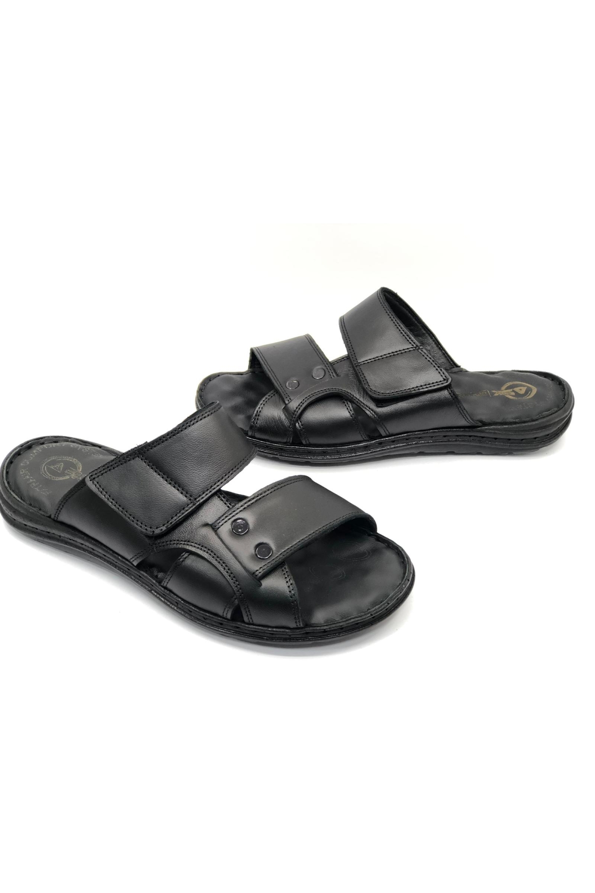 1927 %100 Hakiki Deri Erkek Full Ortapedik Terlik - Görsel 3