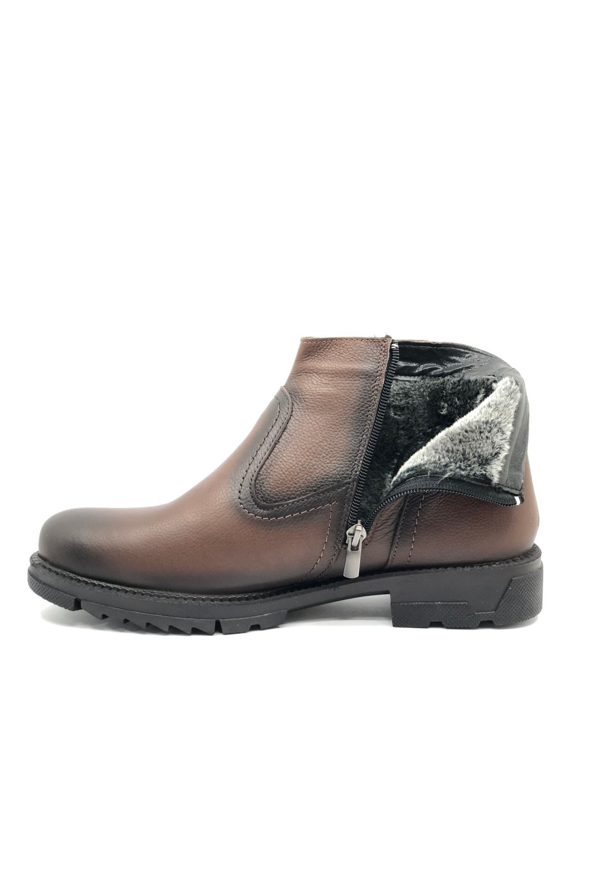 İçi Yünlü Kauçuk Taban Hakiki Deri Erkek Bot - Görsel 3