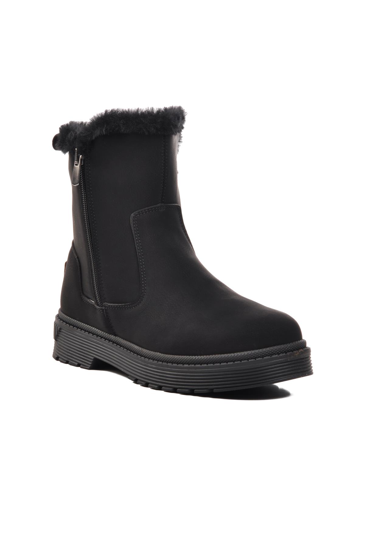 23003 Siyah-Zümrüt İçi Kürklü Kadın Bot - Görsel 2