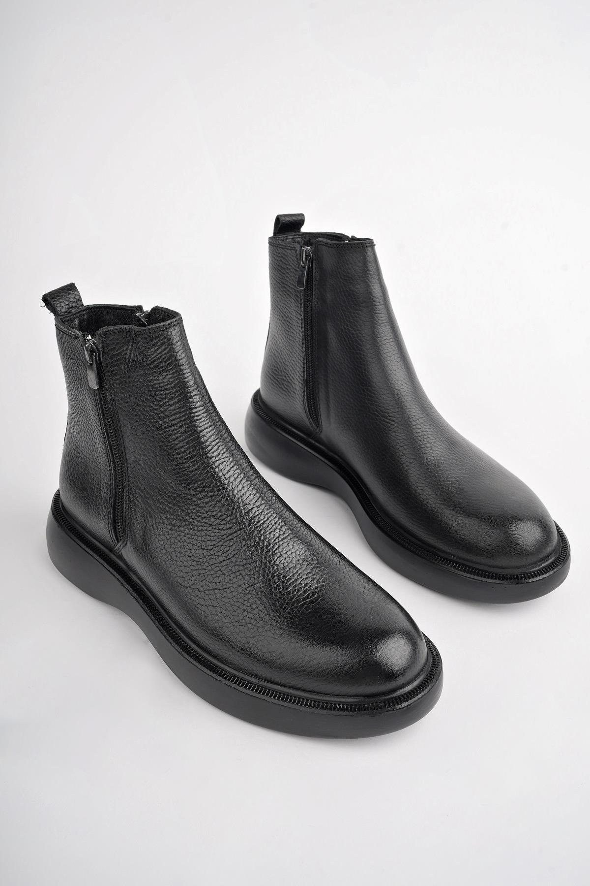 BRANDON Hakiki Deri Çift Fermuarlı Garantili Erkek Kışlık Chelsea Bot - Görsel 3