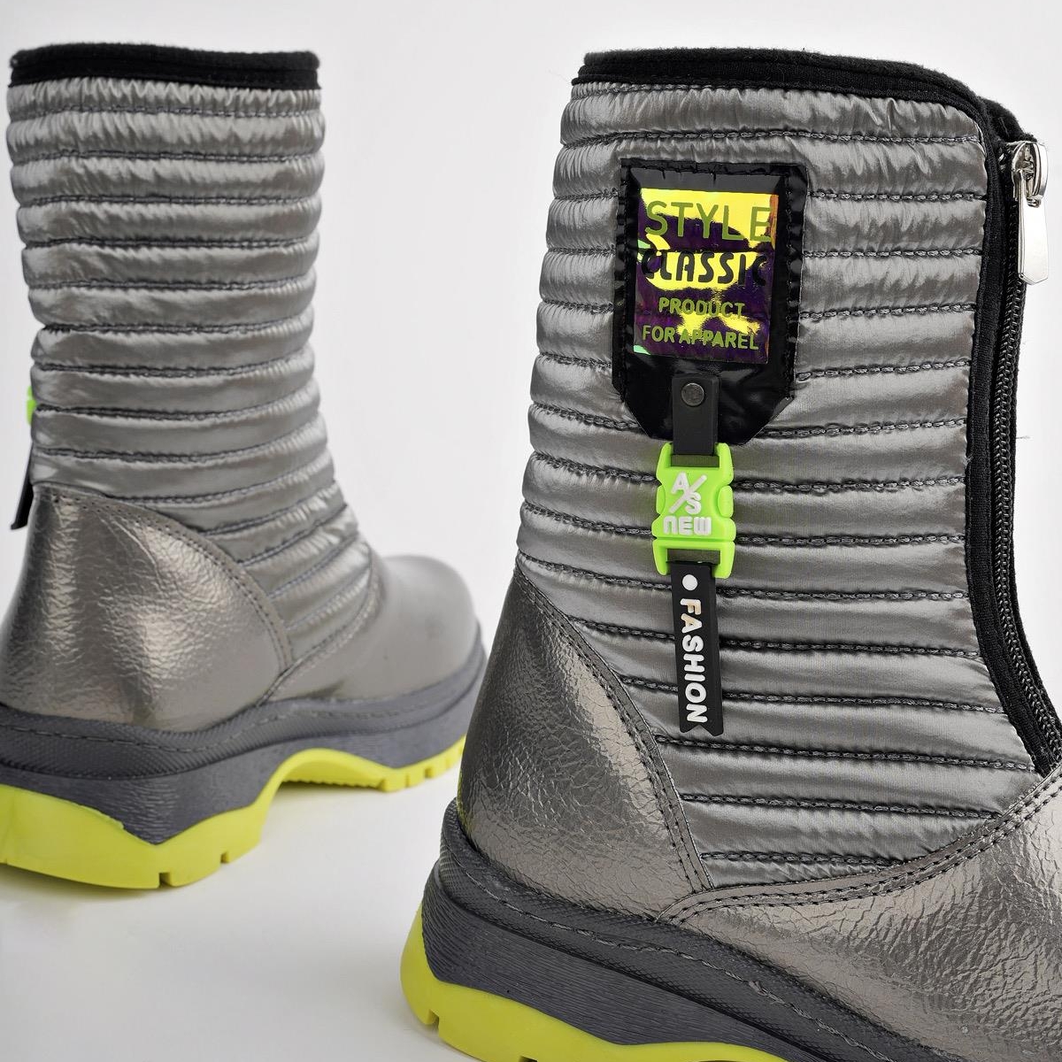 BLOOM Garantili Çocuk Tırtıklı Taban İçi Polar Önü Fermuarlı Yağmur ve Kar Botu - Görsel 6