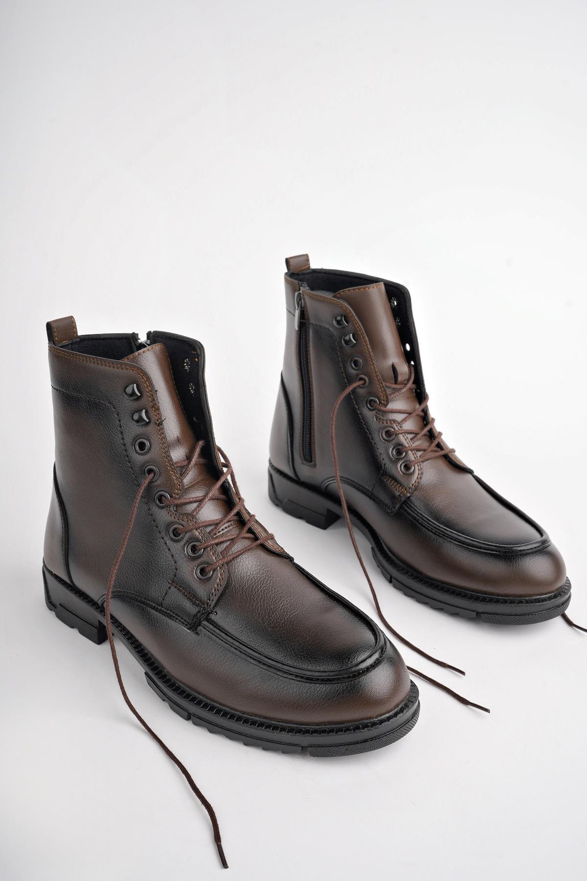 MAXWELLY Garantili Fermuarlı Bağcıklı Rahat Hafif Taban Erkek Bot - Görsel 6