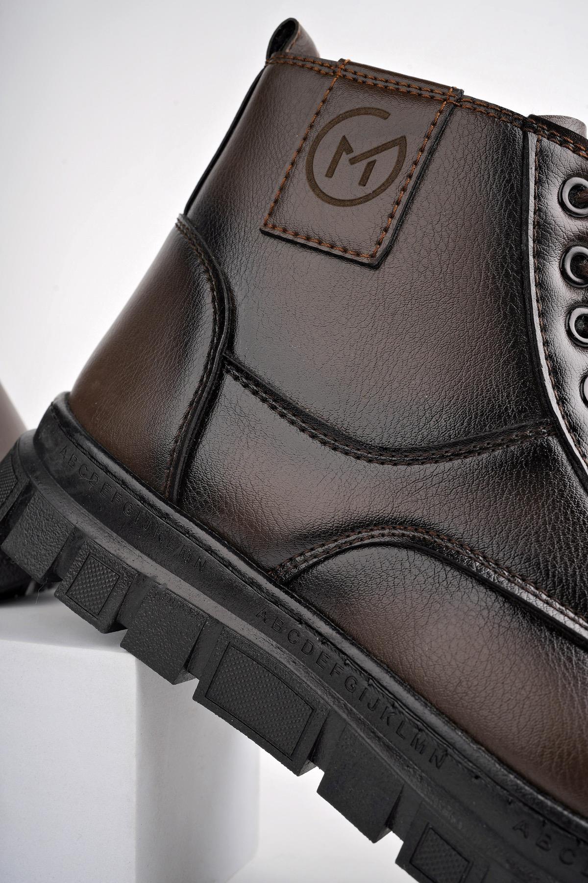 GİLBERTO Garantili Fermuarlı Bağcıklı Kürklü Hafif Taban Erkek Bot - Görsel 6