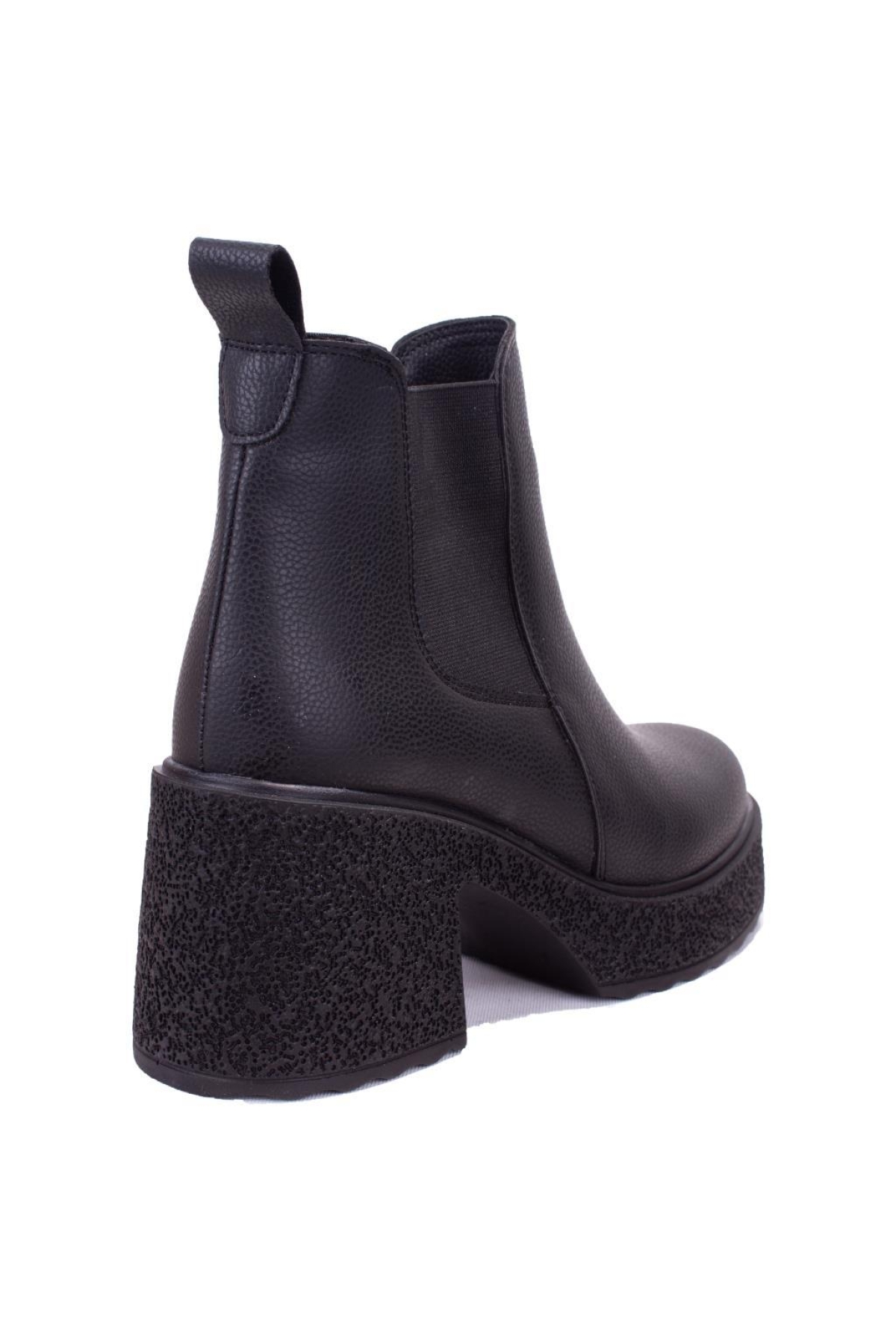 DZA07-8962200 Siyah Günlük Platform Topuklu Kadın Bot - Görsel 5