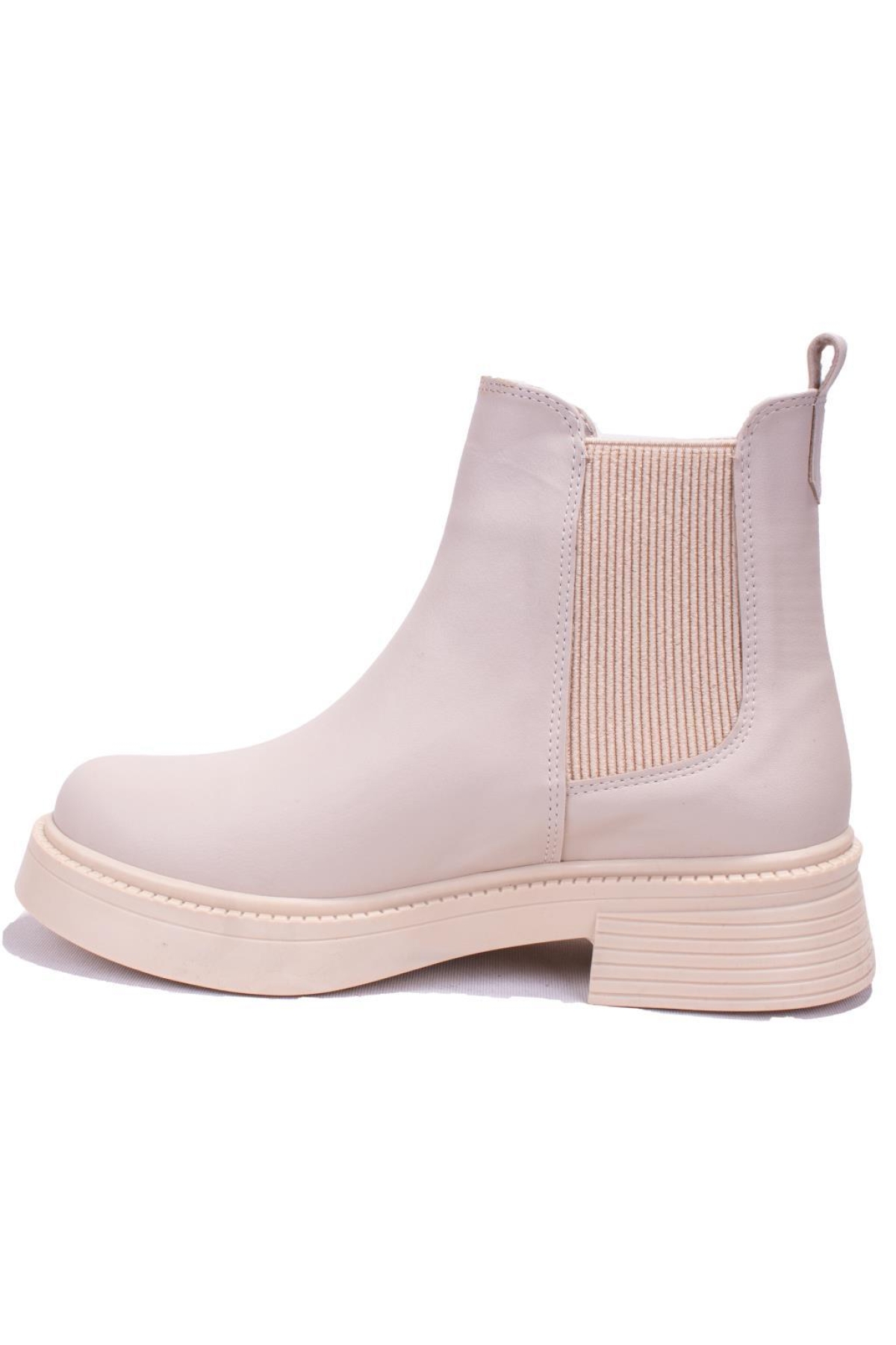 DZA07-3892401 Bej Günlük Düz Taban Kadın Bot - Görsel 4