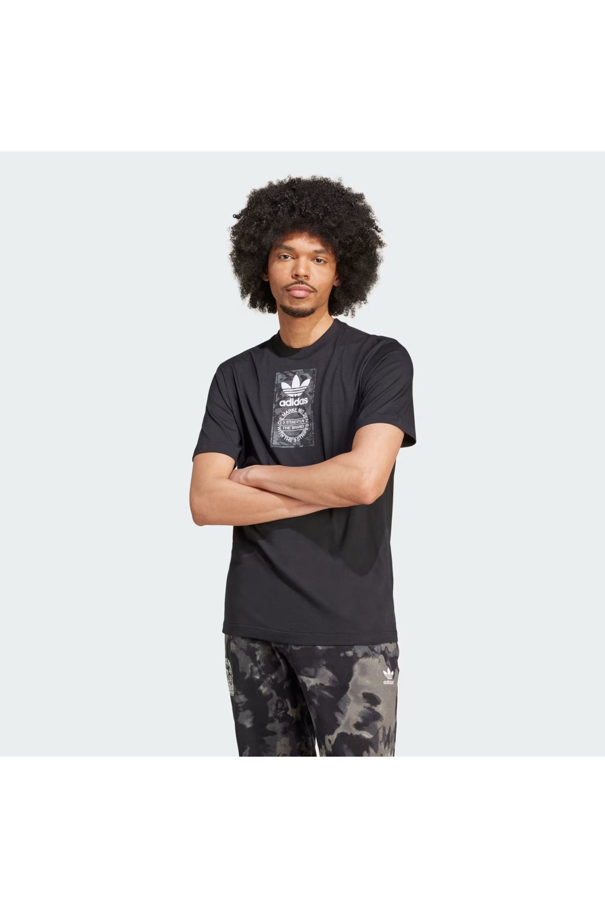 Erkek T-shirt Camo Label Tee Iz2516