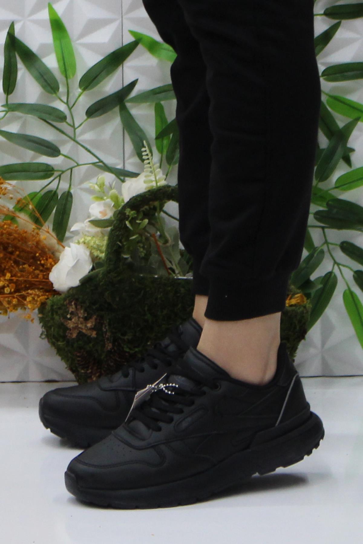 242 2045 Siyah Rahat Orijinal Ürün Hafif Kadın Spor Ayakkabı - Görsel 4