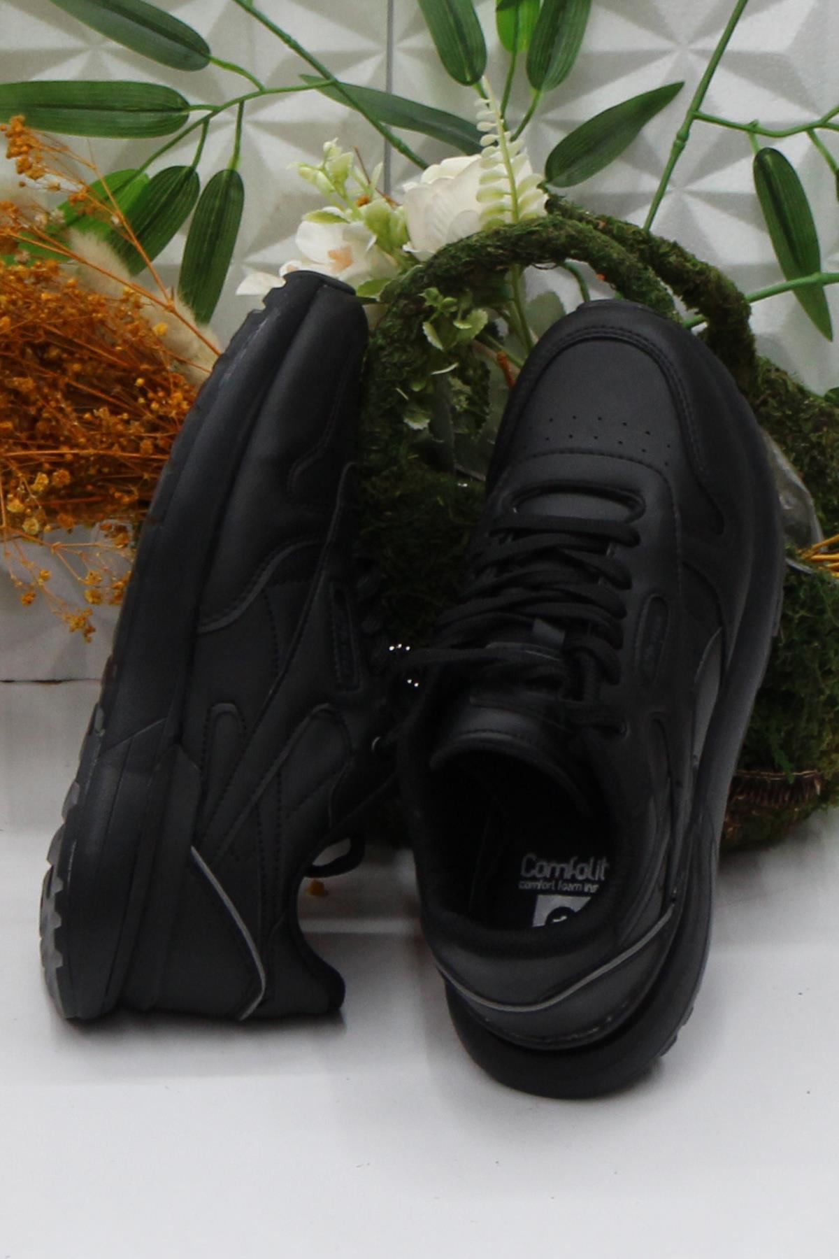 242 2045 Siyah Rahat Orijinal Ürün Hafif Kadın Spor Ayakkabı - Görsel 6