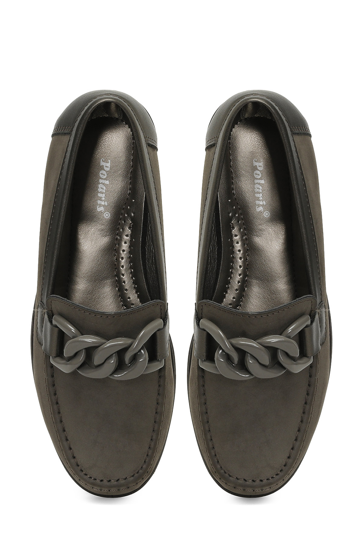 166552.NZ4PR Haki Kadın Loafer - Görsel 5