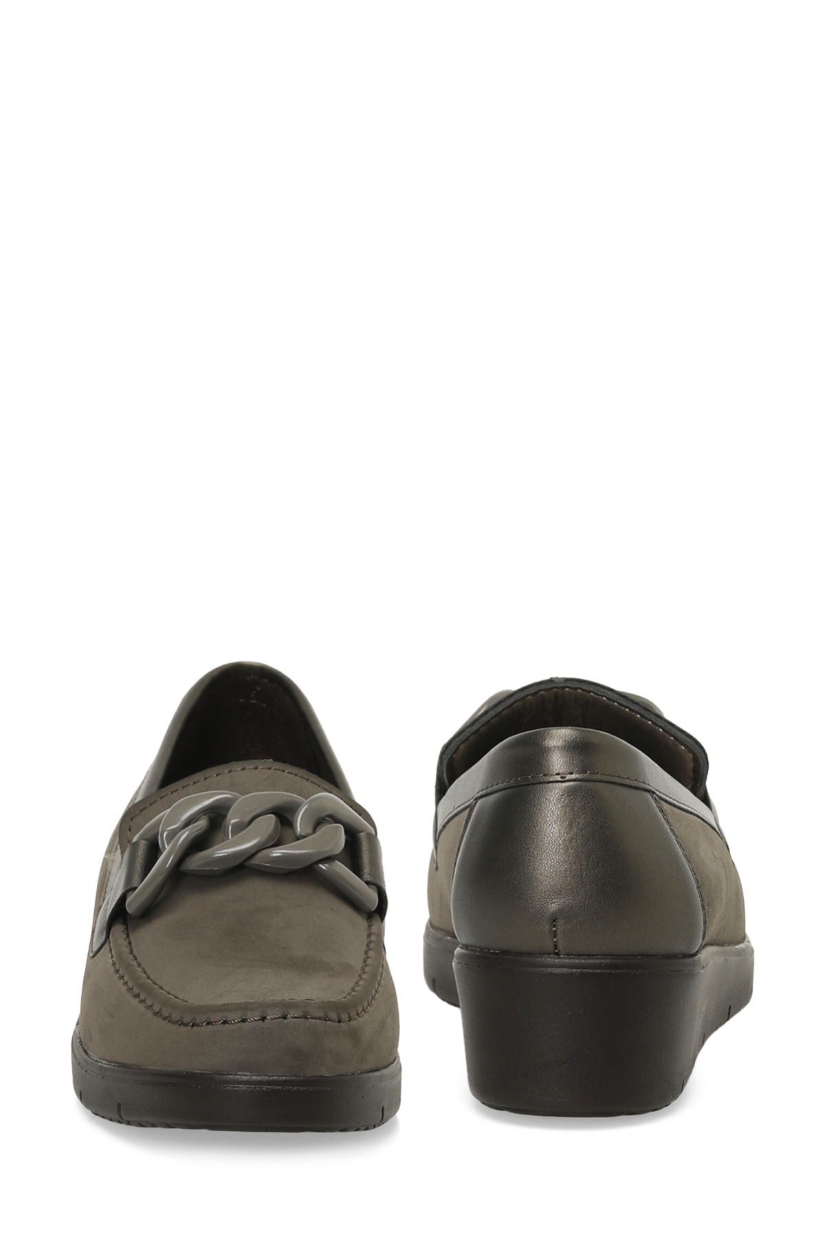 166552.NZ4PR Haki Kadın Loafer - Görsel 6