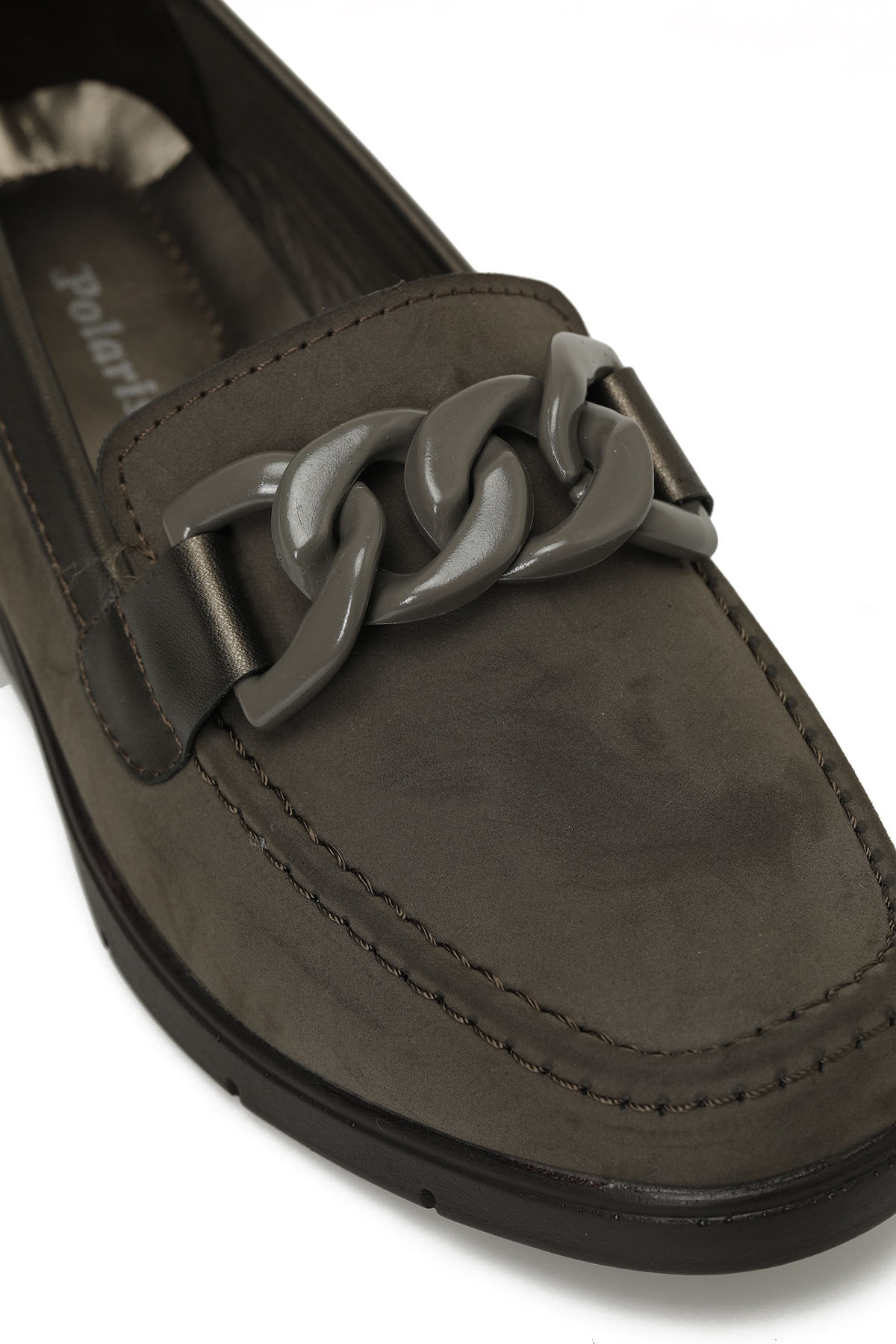 166552.NZ4PR Haki Kadın Loafer - Görsel 8