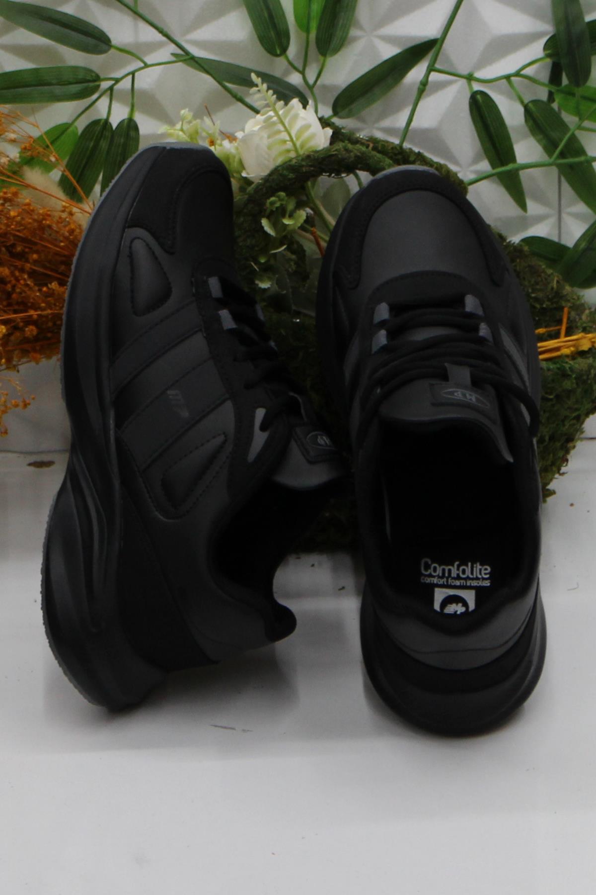 242 2034 Siyah Rahat Orijinal Ürün Hafif Erkek Spor Ayakkabı - Görsel 6