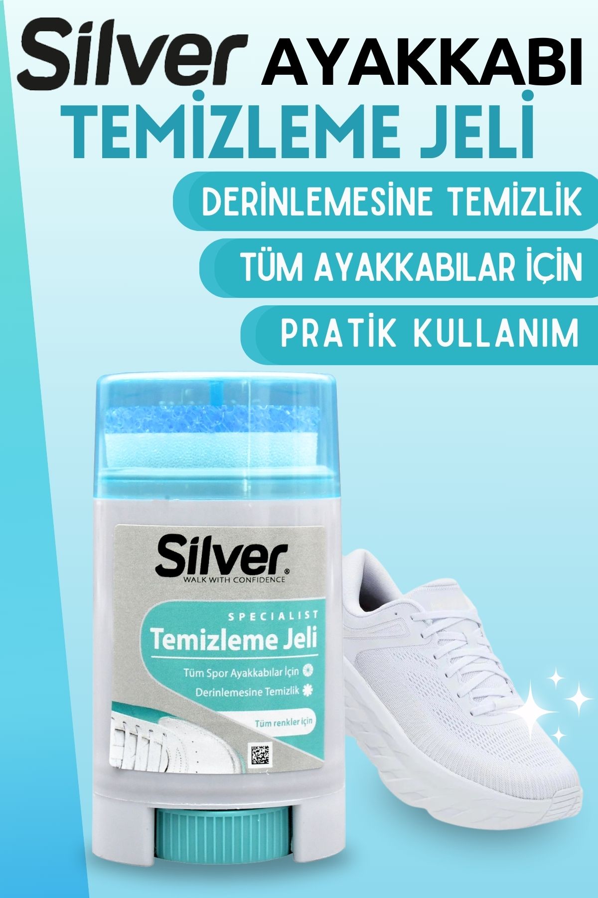 SİLVER Spor Ayakkabı Temizleme Jeli Deri Ve Sneaker Leke Çıkarıcı Yenileyici 50 ml 1 Adet