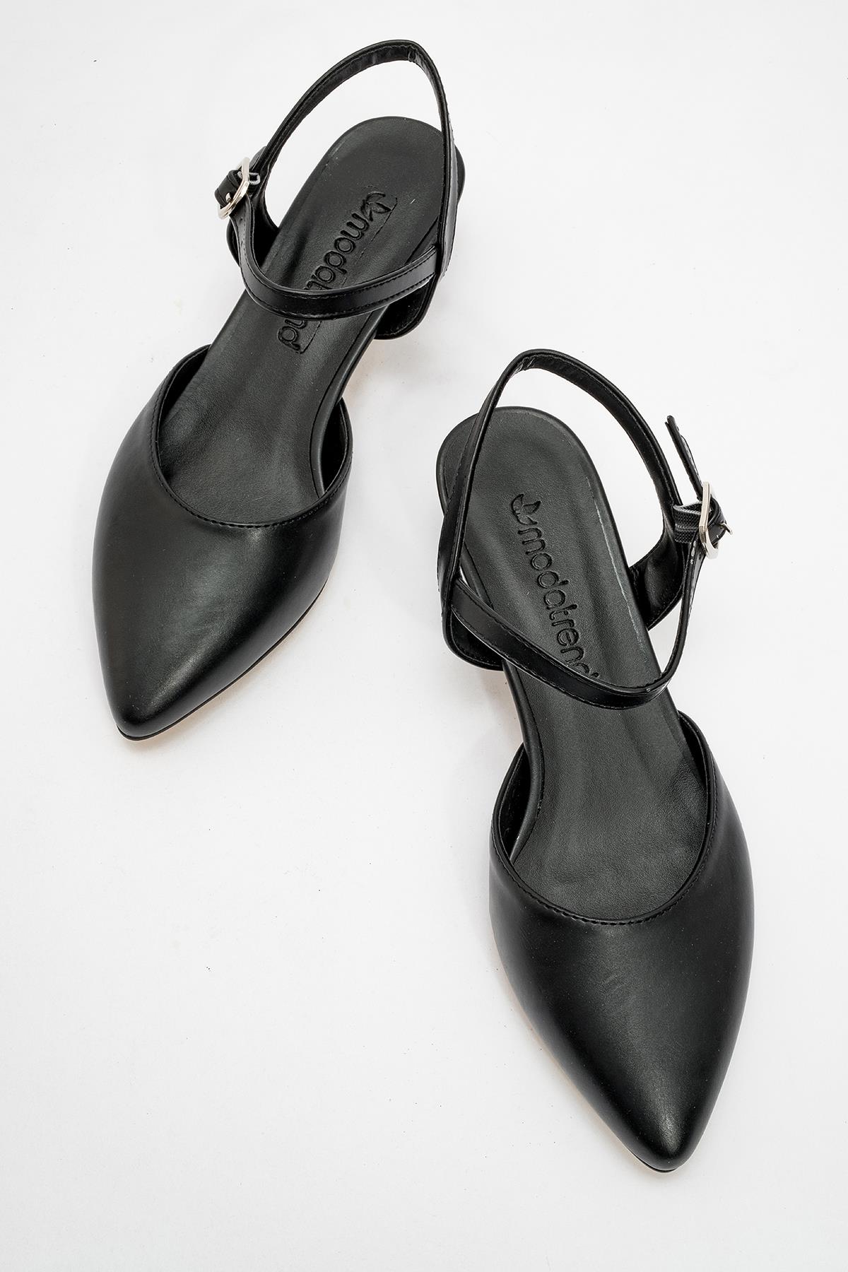 Kadın Düz Topuklu Ayakkabı SİYAH CİLT - Görsel 6