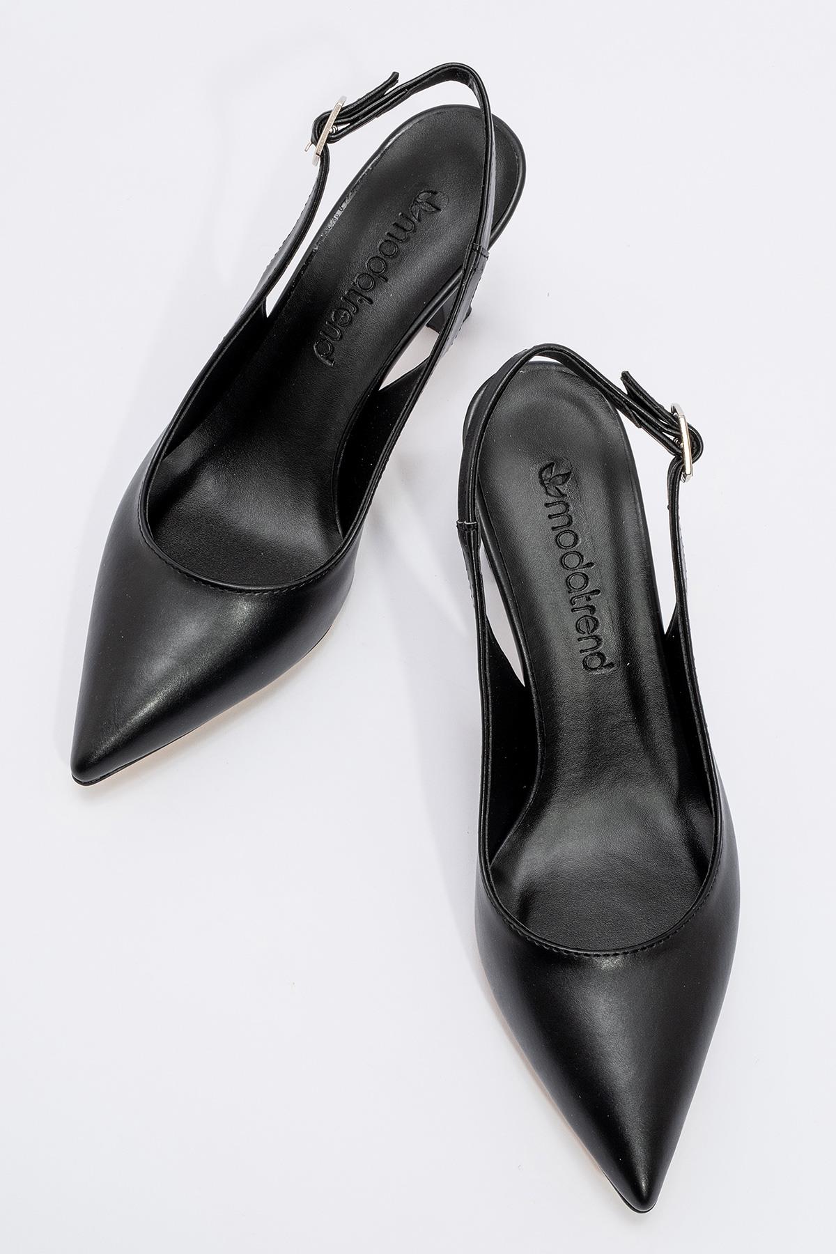 Kadın Topuklu Ayakkabı SİYAH CİLT - Görsel 4