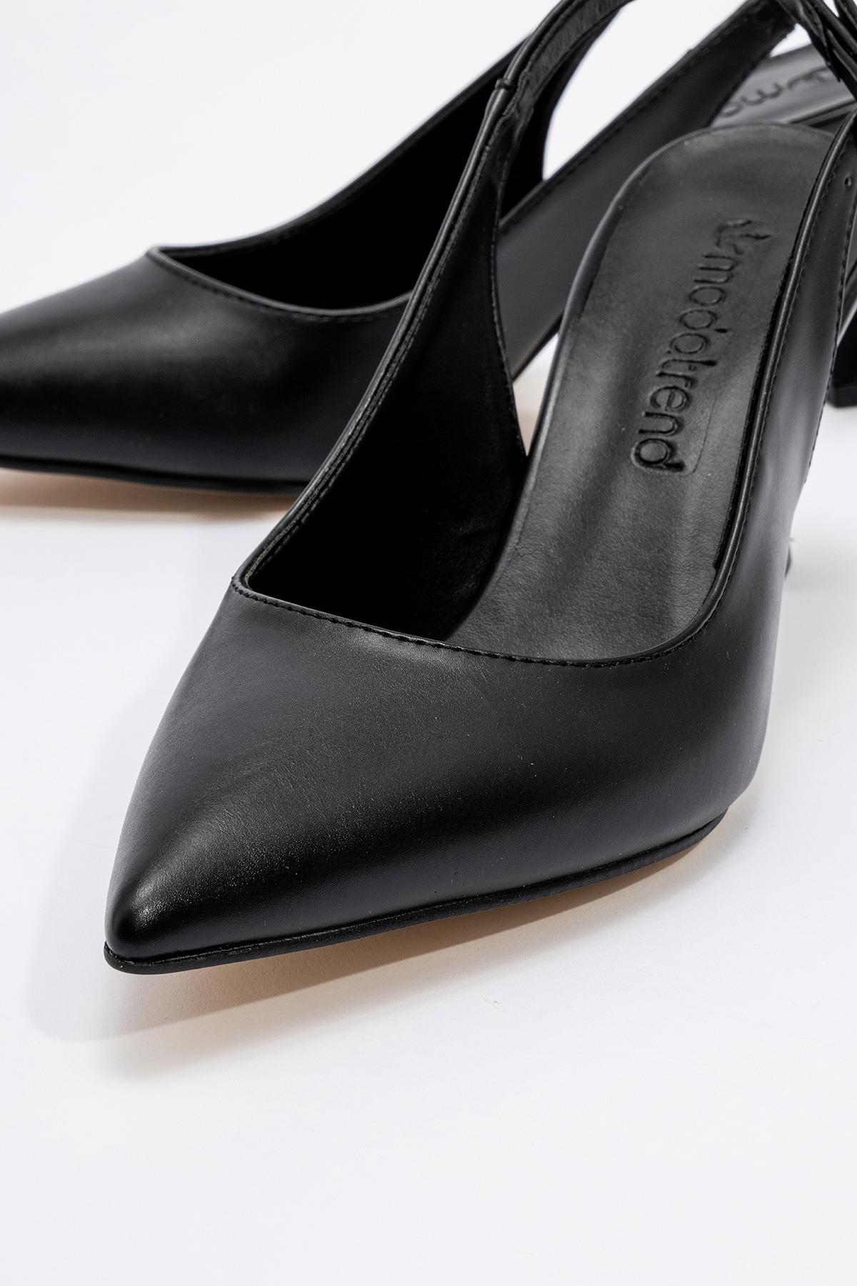 Kadın Topuklu Ayakkabı SİYAH CİLT - Görsel 6