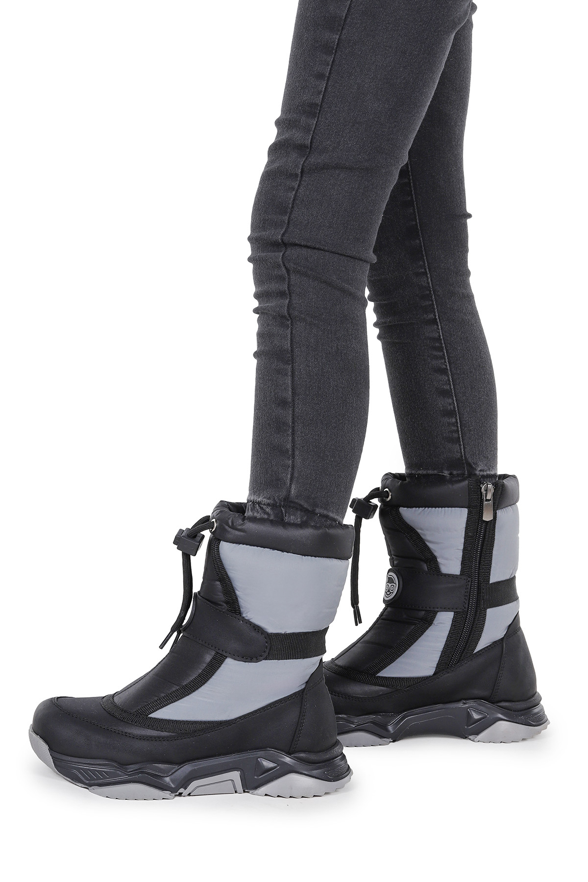 Alexis Fermuarlıı Erkek Çocuk Kar Botu Füme - Siyah - Görsel 4