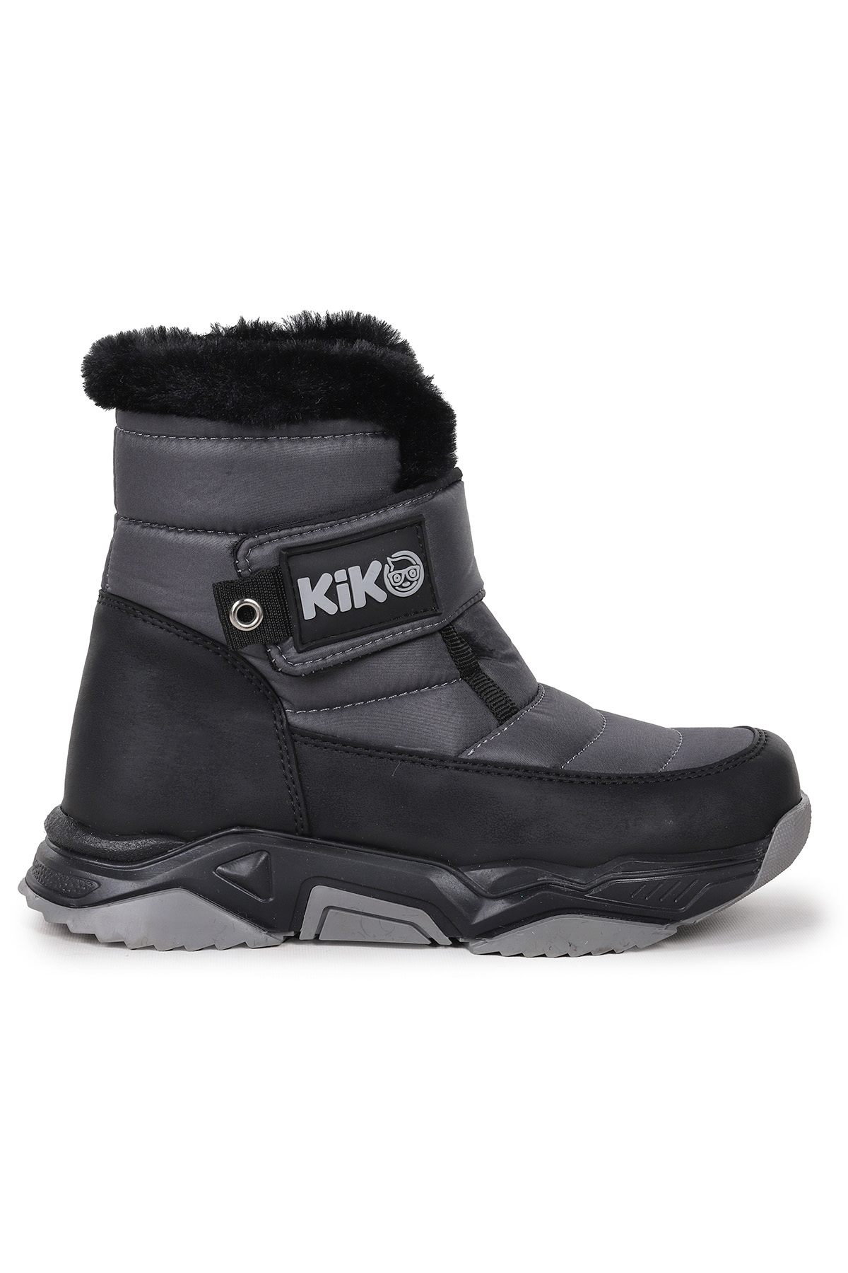 Magic Cırtlı Erkek Çocuk Kar Botu Füme - Siyah - Görsel 4