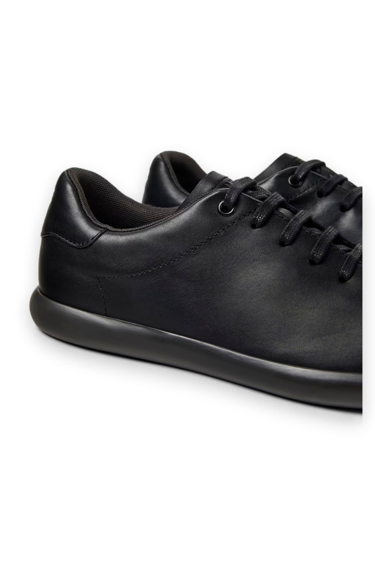 K101003 Pelotas Soller Deri Sneakers Siyah Erkek Spor Ayakkabı - Görsel 3