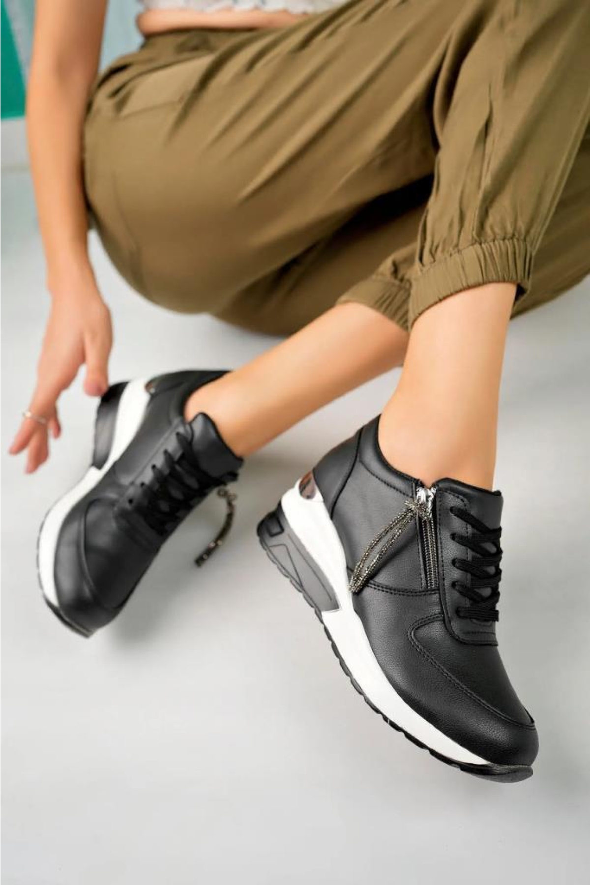 Snicker 02961 Kadın Gizli Topuklu Spor Ayakkabı - Görsel 2