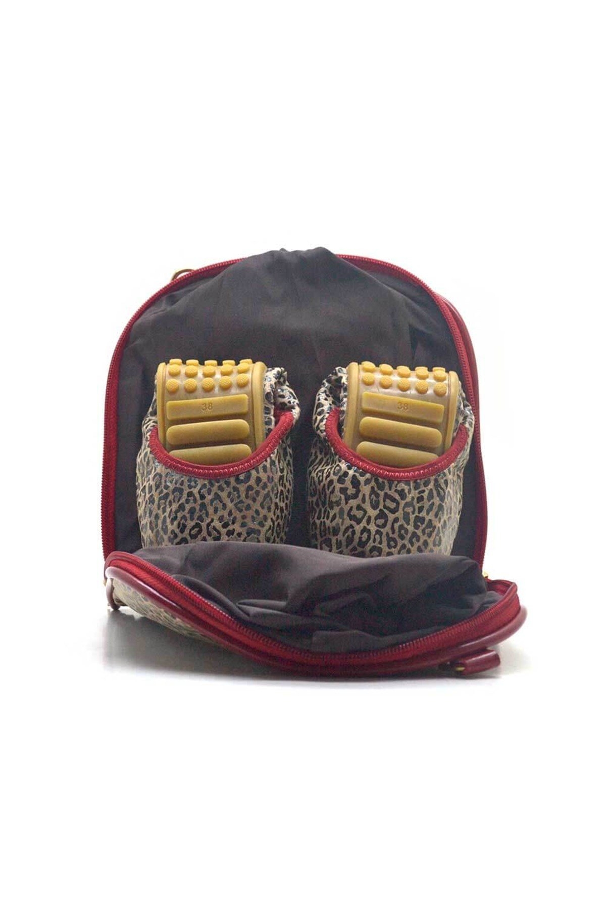 Leopar Desenli Katlanabilir Kadın Babet-Portföy Çantalı - Görsel 6