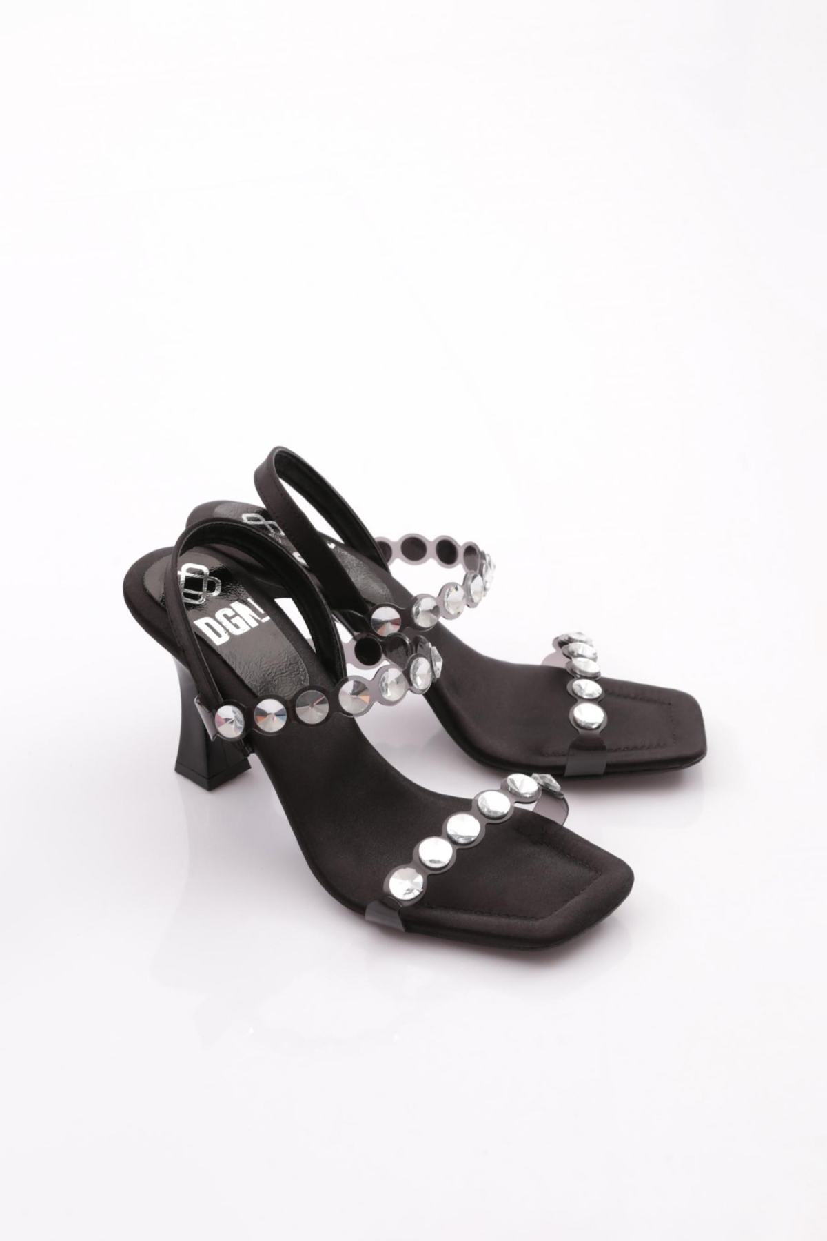 109 Kadin Arkadain Bağlamali Topuklu Abiye Ayakkabi - Görsel 3