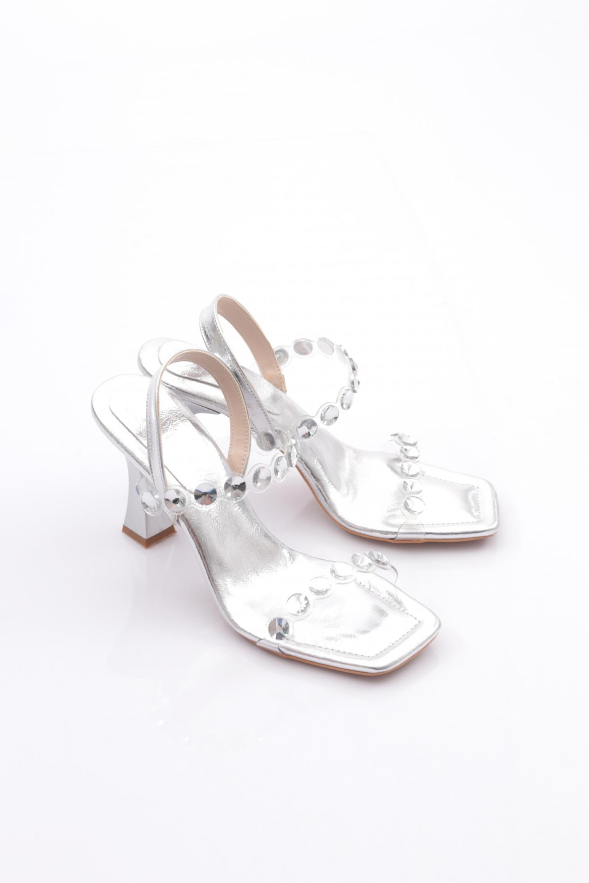 109 Kadin Arkadain Bağlamali Topuklu Abiye Ayakkabi - Görsel 3