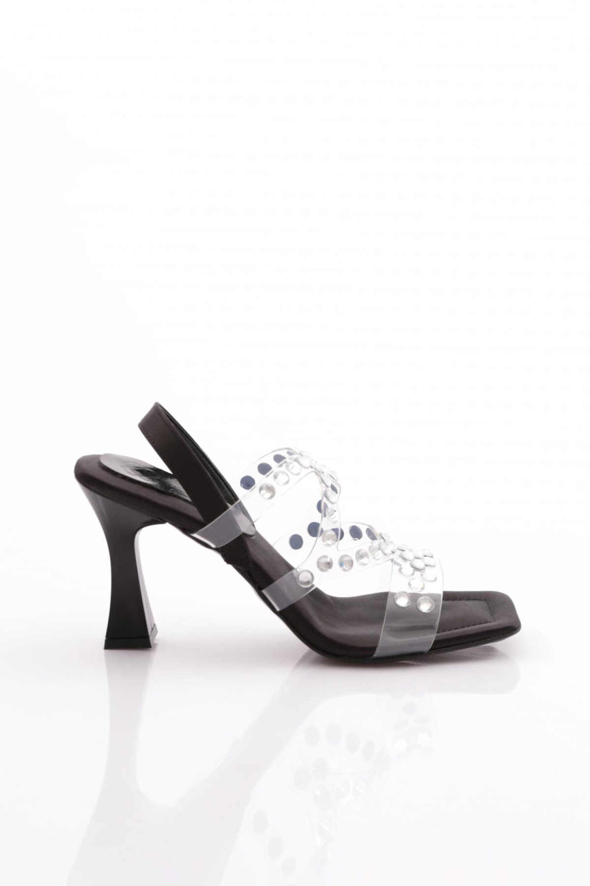 108 Kadin Arkadan Bağlamali Topuklu Abiye Ayakkabi - Görsel 2