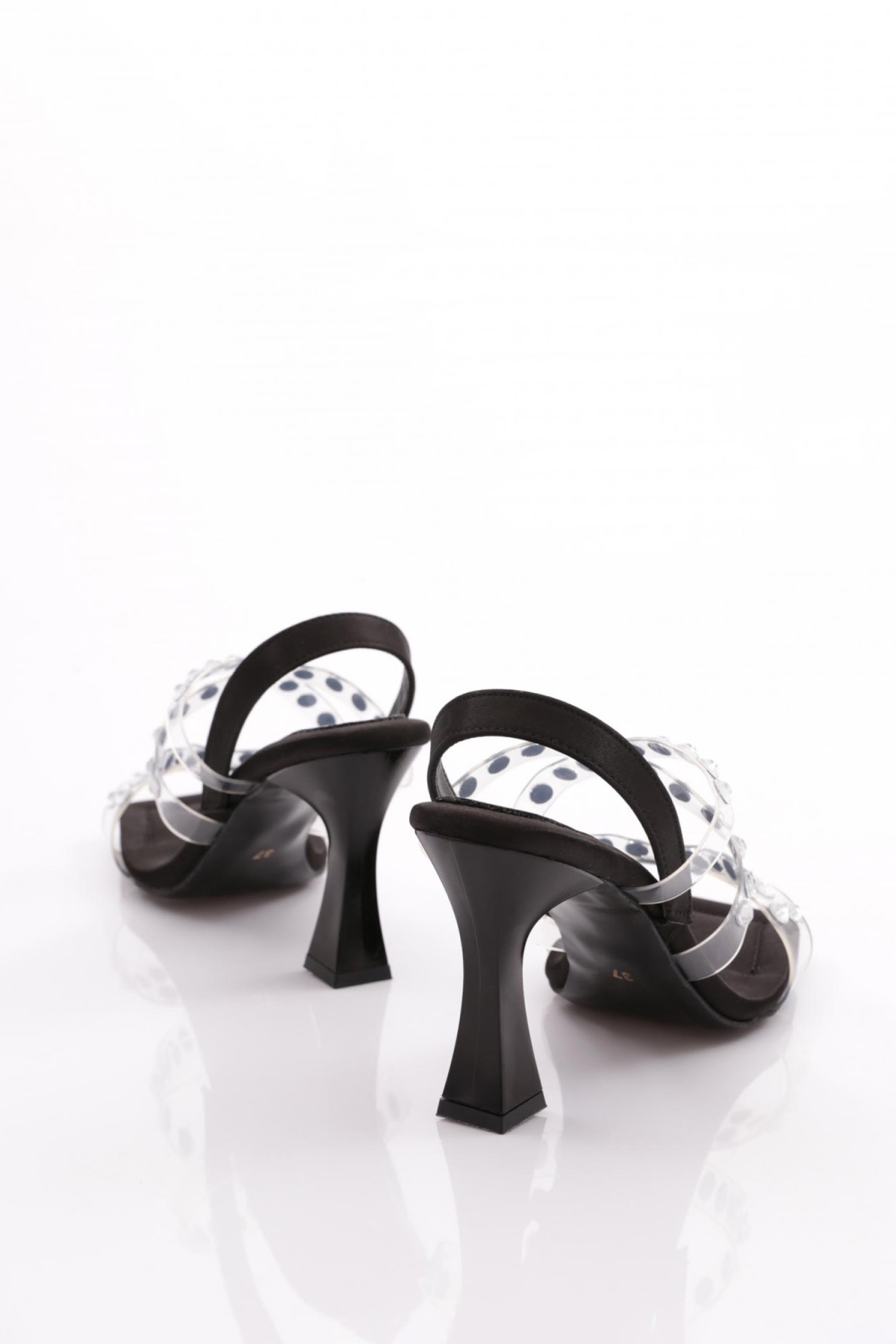 108 Kadin Arkadan Bağlamali Topuklu Abiye Ayakkabi - Görsel 4