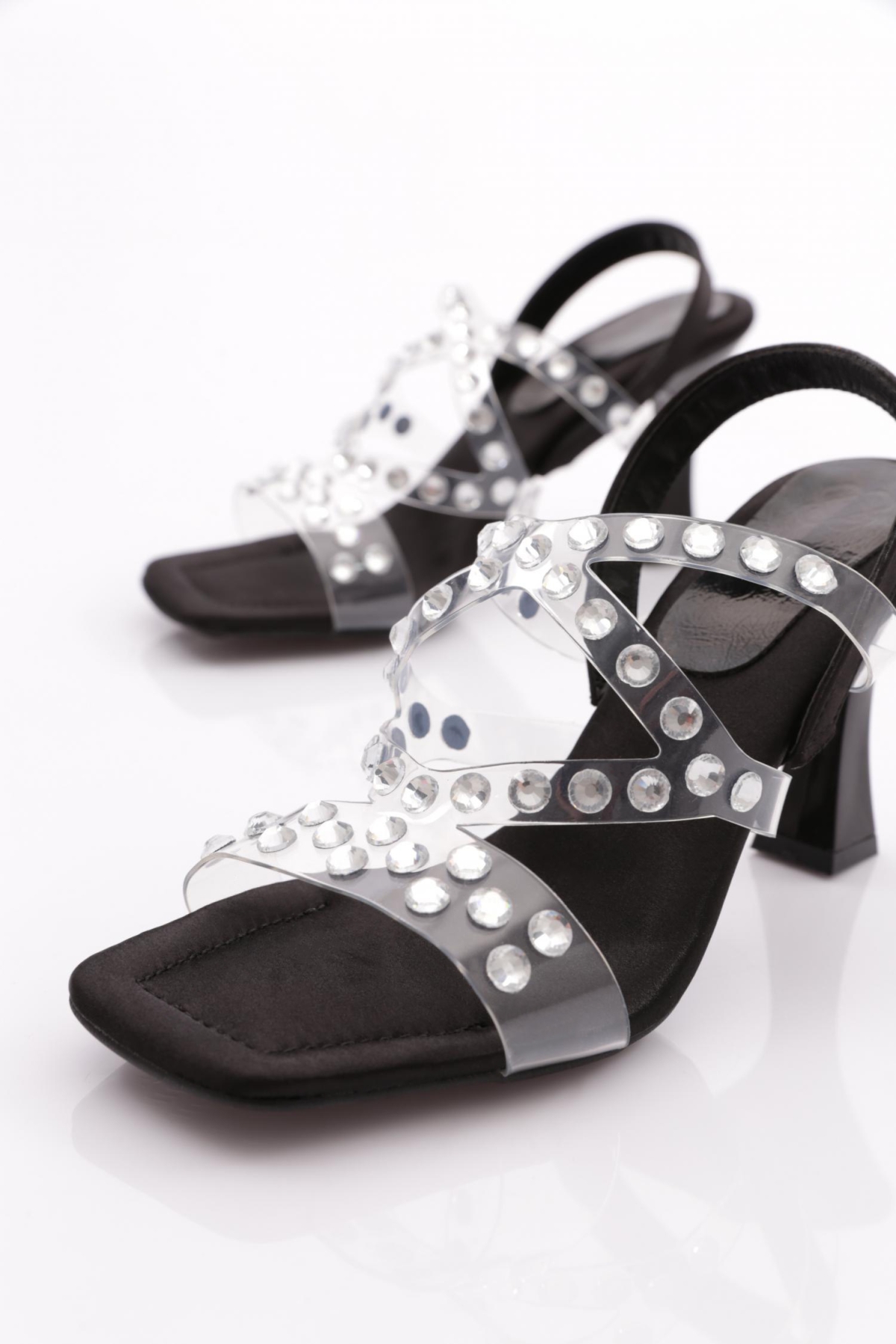 108 Kadin Arkadan Bağlamali Topuklu Abiye Ayakkabi - Görsel 5