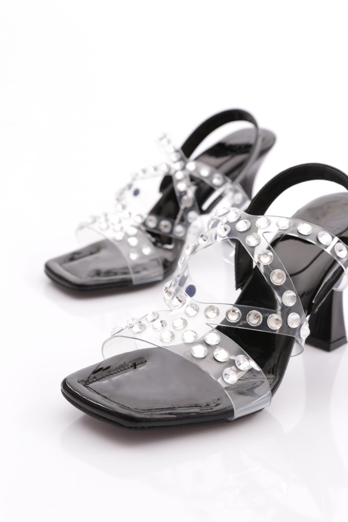 108 Kadin Arkadan Bağlamali Topuklu Abiye Ayakkabi - Görsel 5