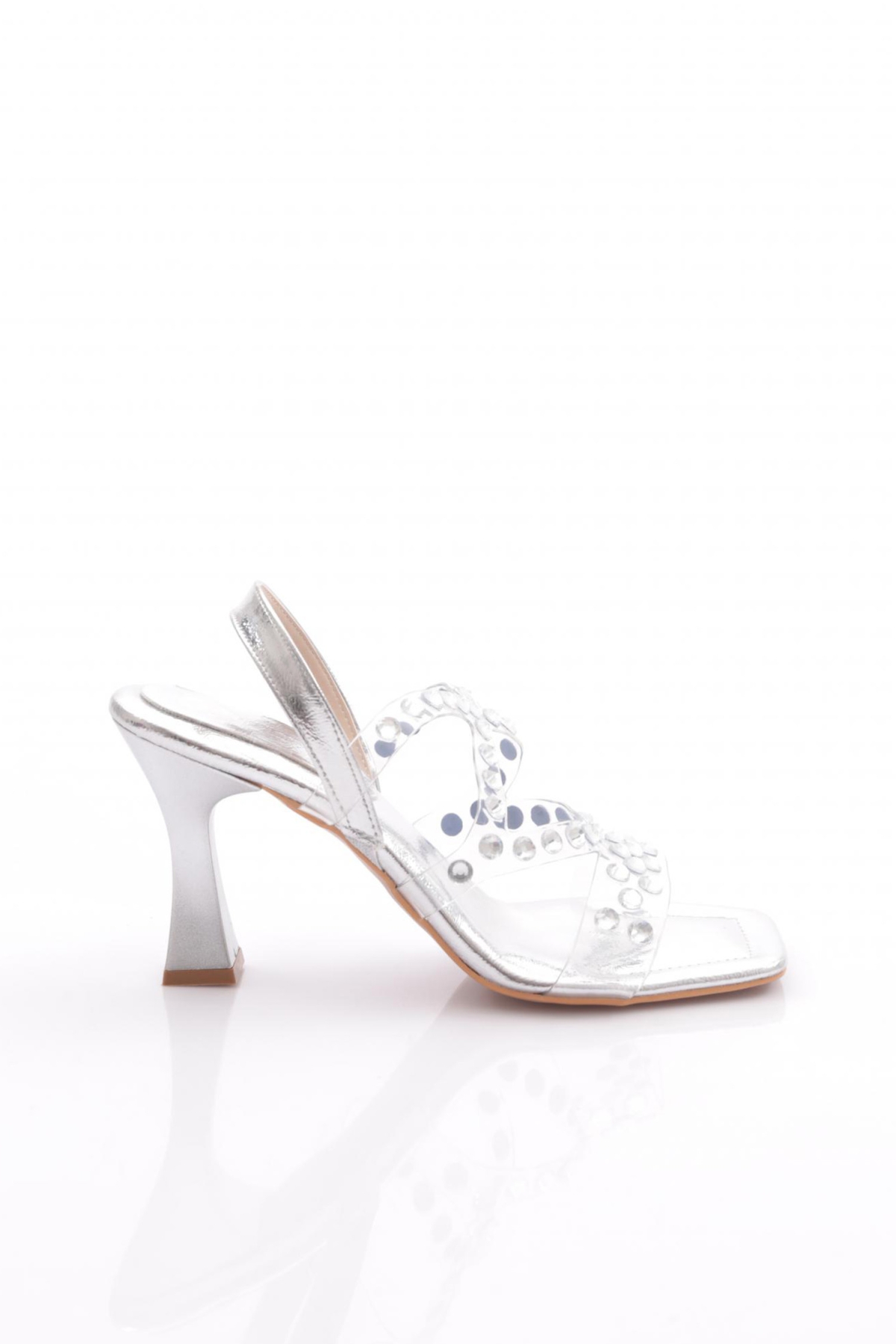 108 Kadin Arkadan Bağlamali Topuklu Abiye Ayakkabi - Görsel 2