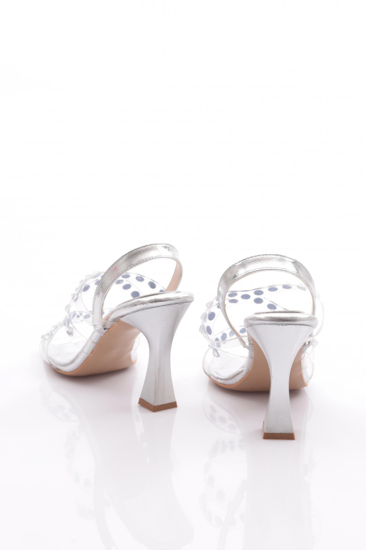 108 Kadin Arkadan Bağlamali Topuklu Abiye Ayakkabi - Görsel 4