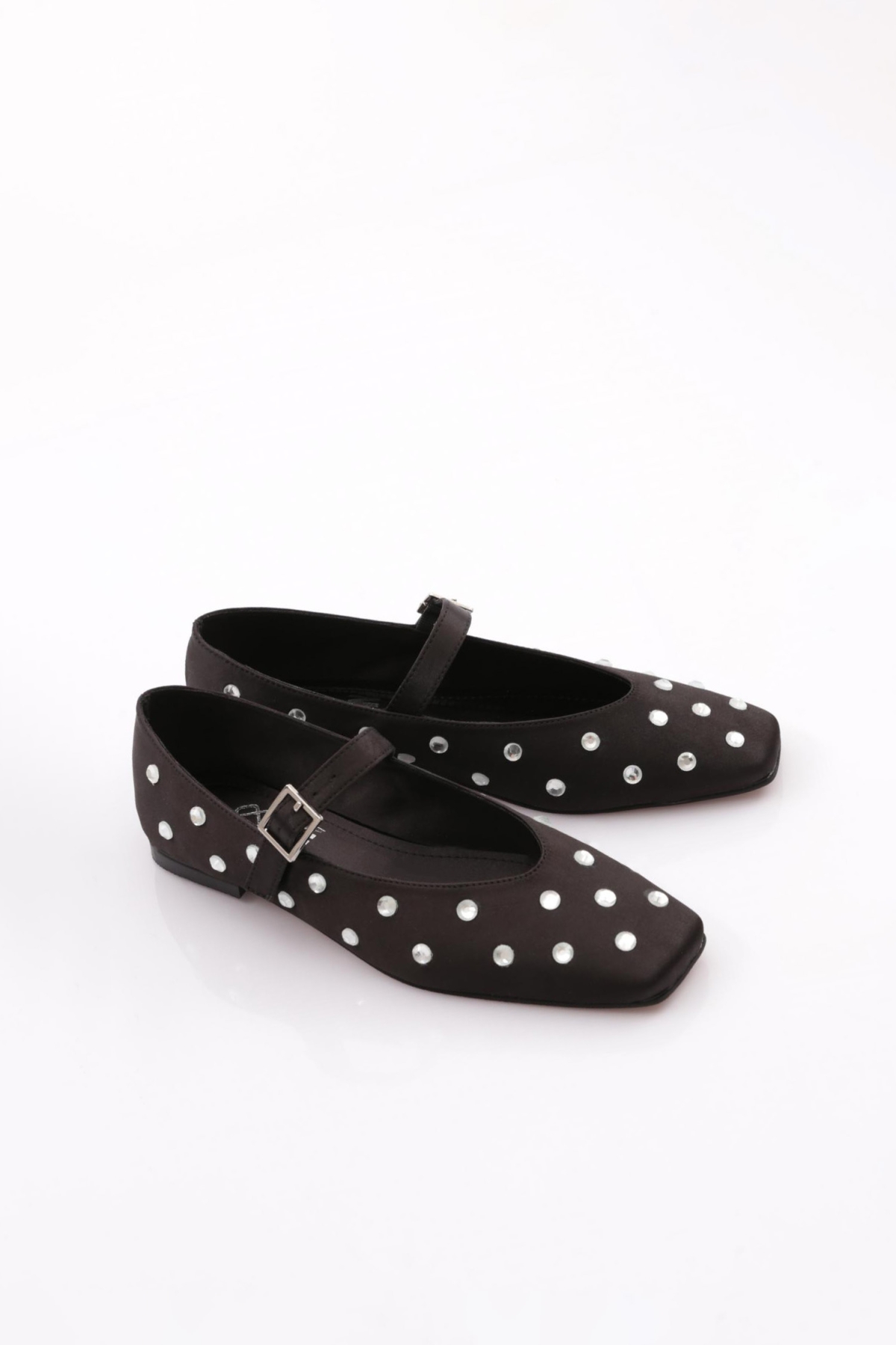 2050 Taş Süslemeli Kemer Detatli Kadin Babet - Görsel 3