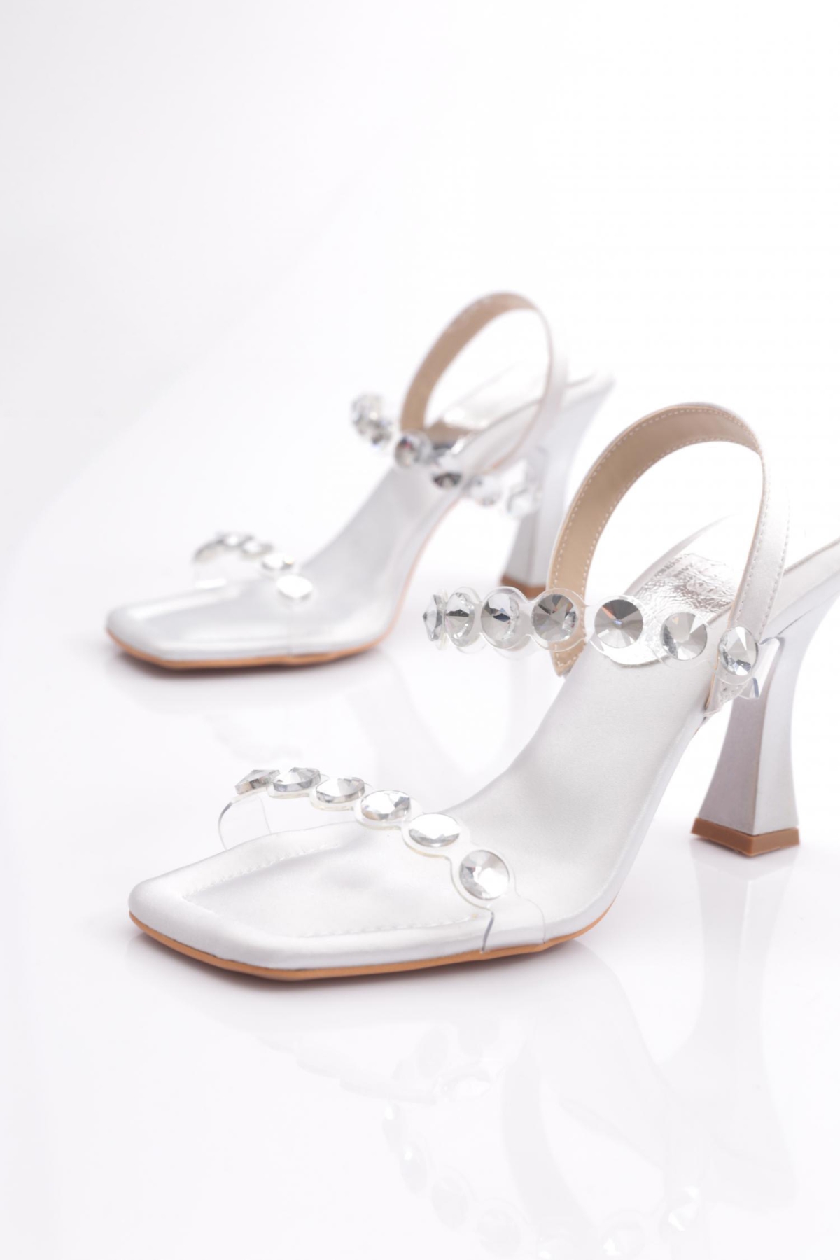 109 Kadin Arkadain Bağlamali Topuklu Abiye Ayakkabi - Görsel 5