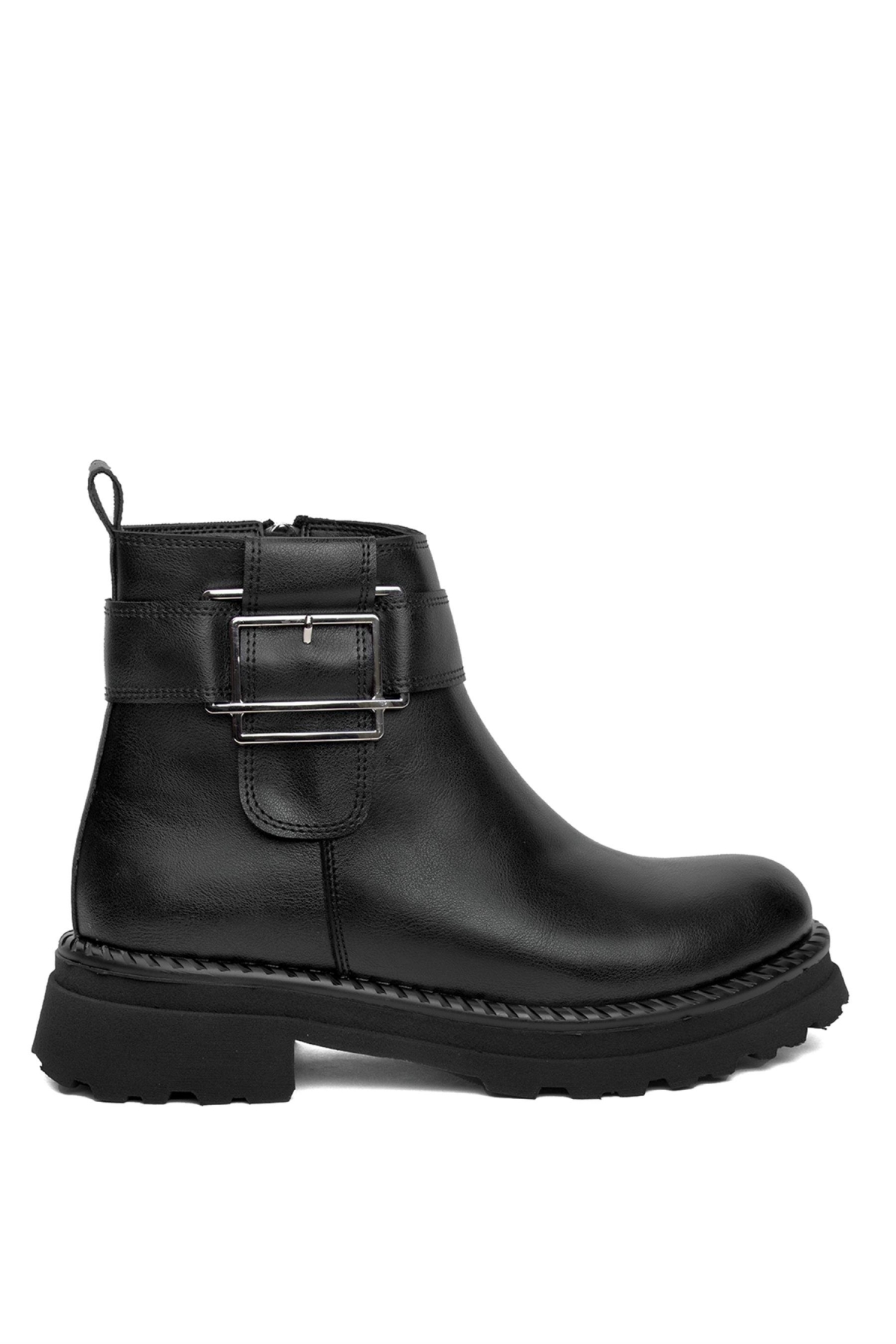 PM08 K615 Kadın Düz Bot Siyah - Görsel 2
