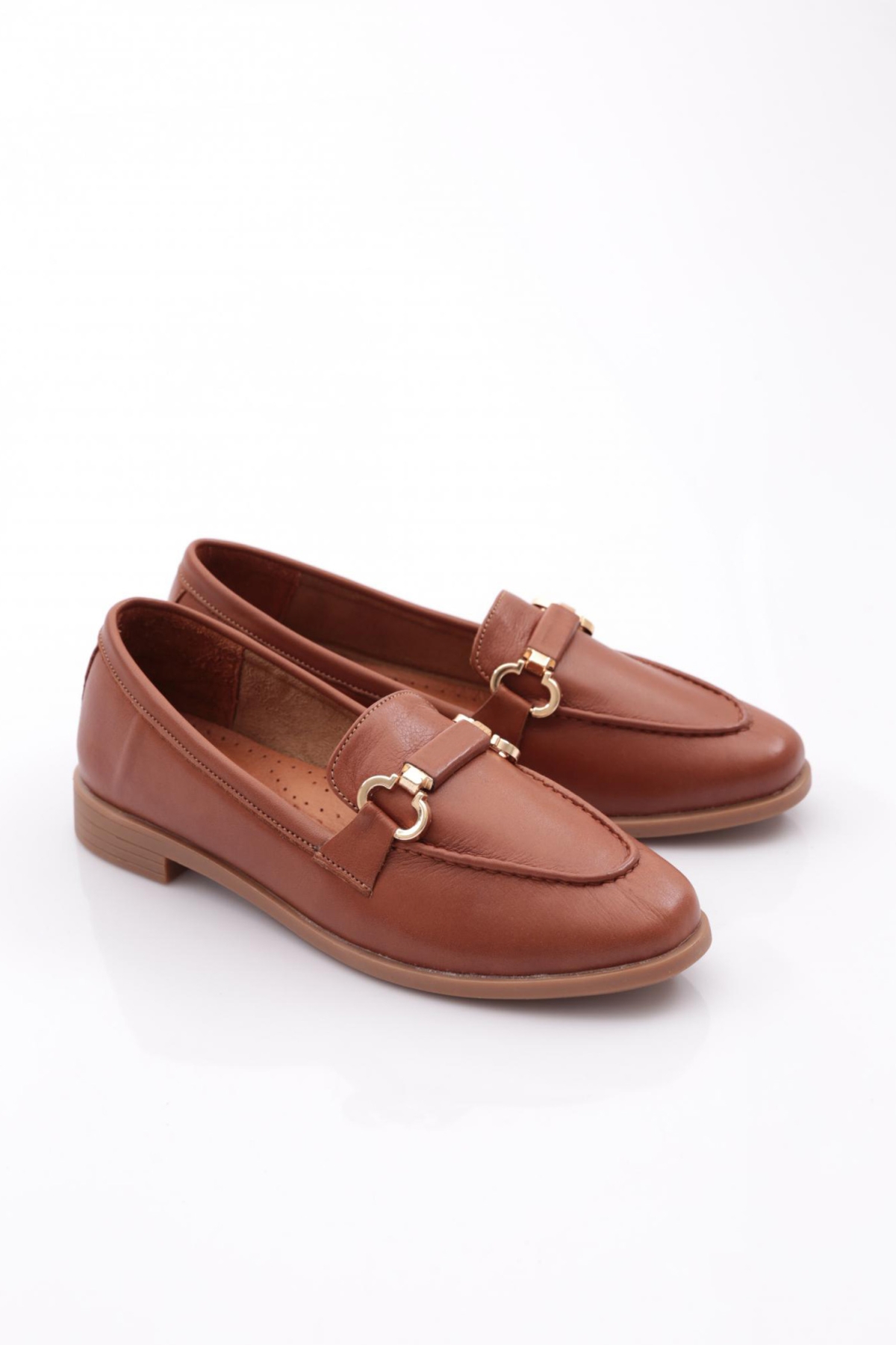 1853 Kadin Oval Burun Loafer Ayakkabi - Görsel 3